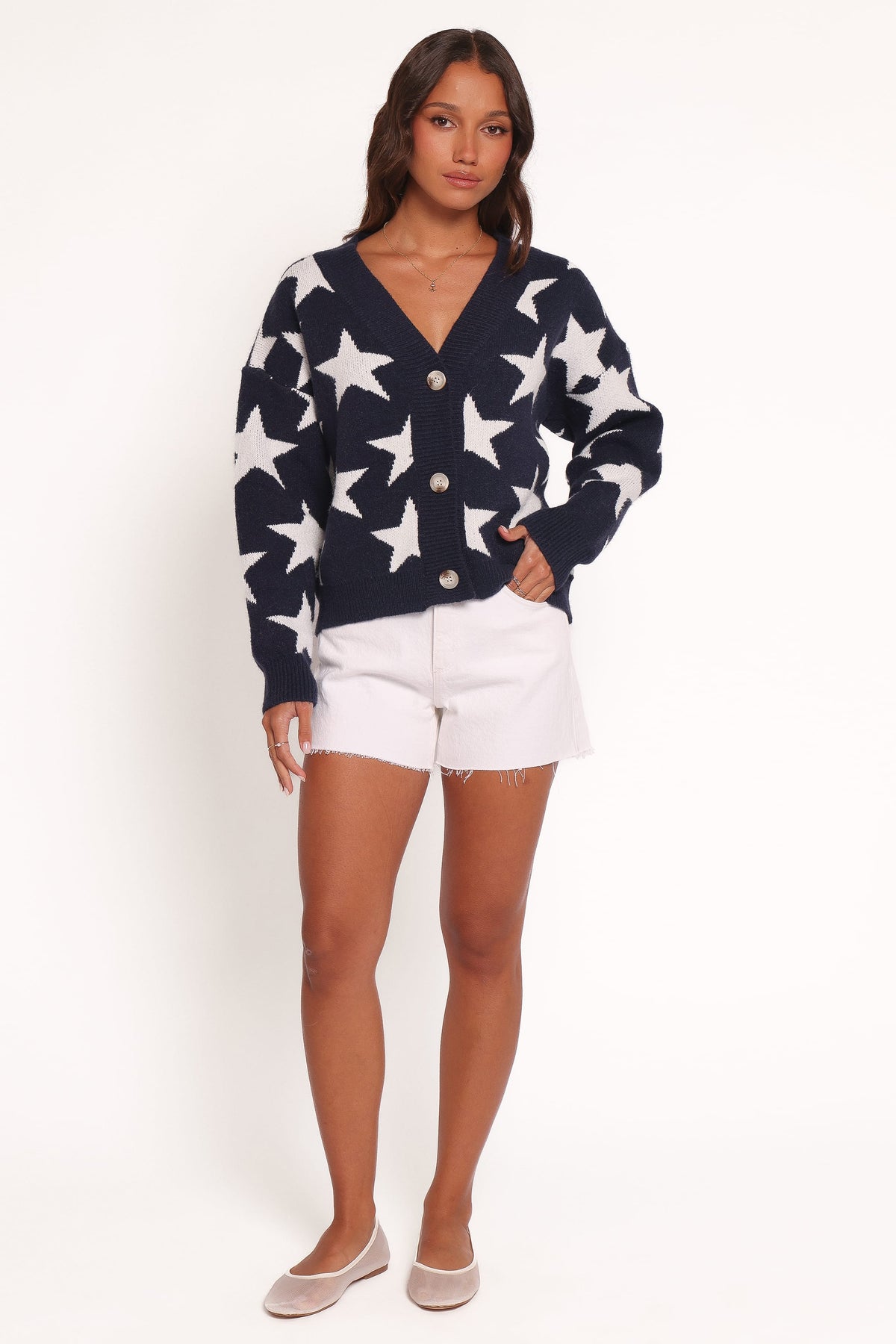 Sailor Star Knit Cardigan in Navy – view 6 of 8