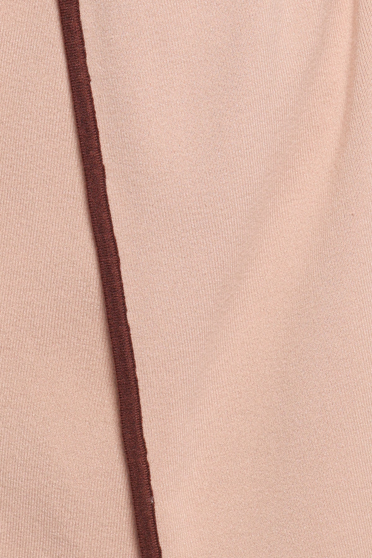 Vallis Contrast Trim Long Cardigan in Beige – view 7 of 7