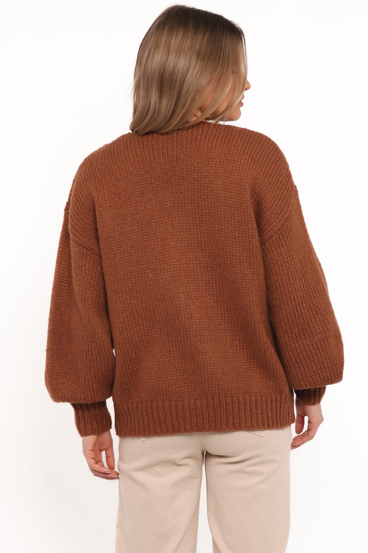 Vienna Bow Cardigan in Camel – view 4 of 6