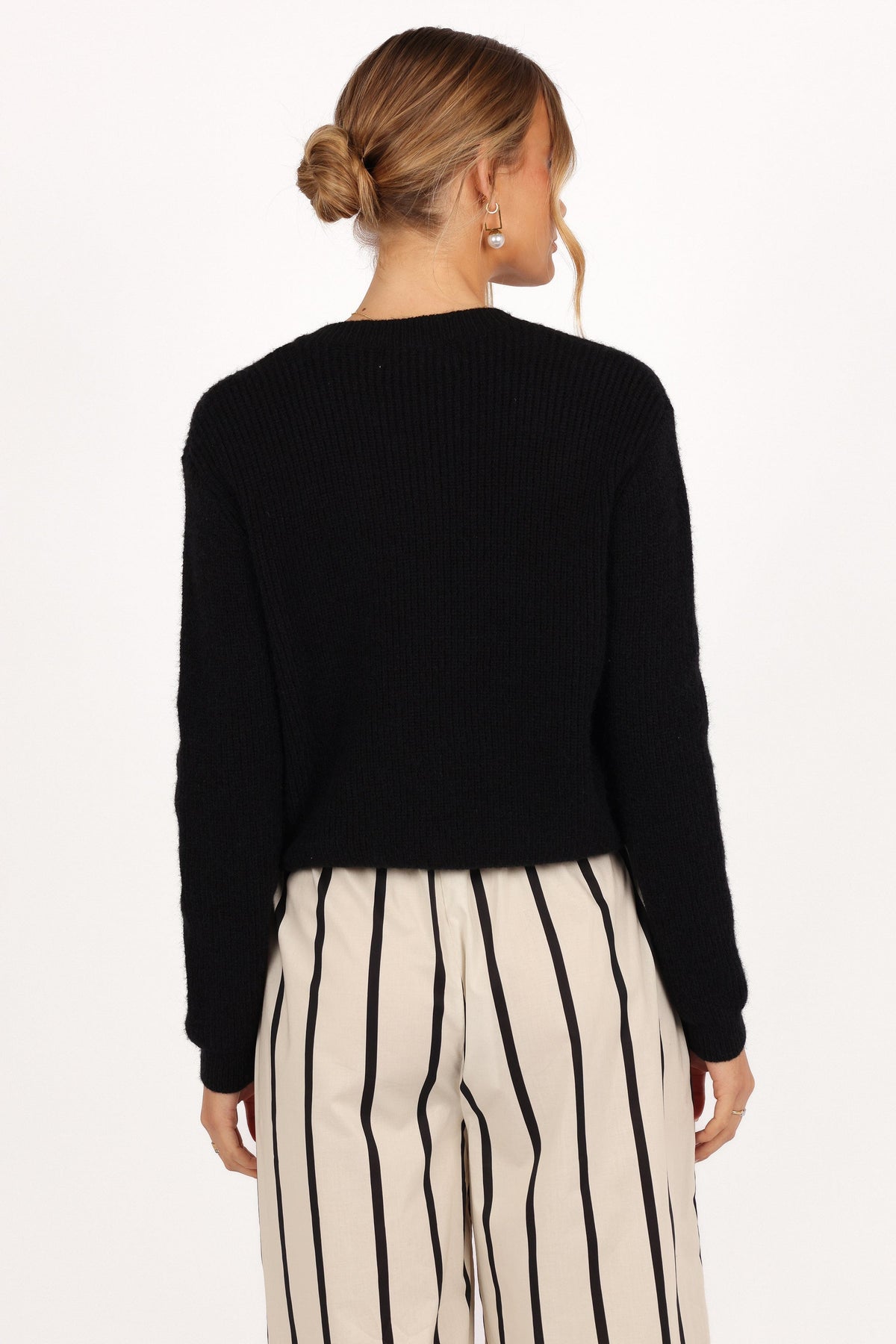 Wilde Bow Front Cardigan in Black – view 6 of 10