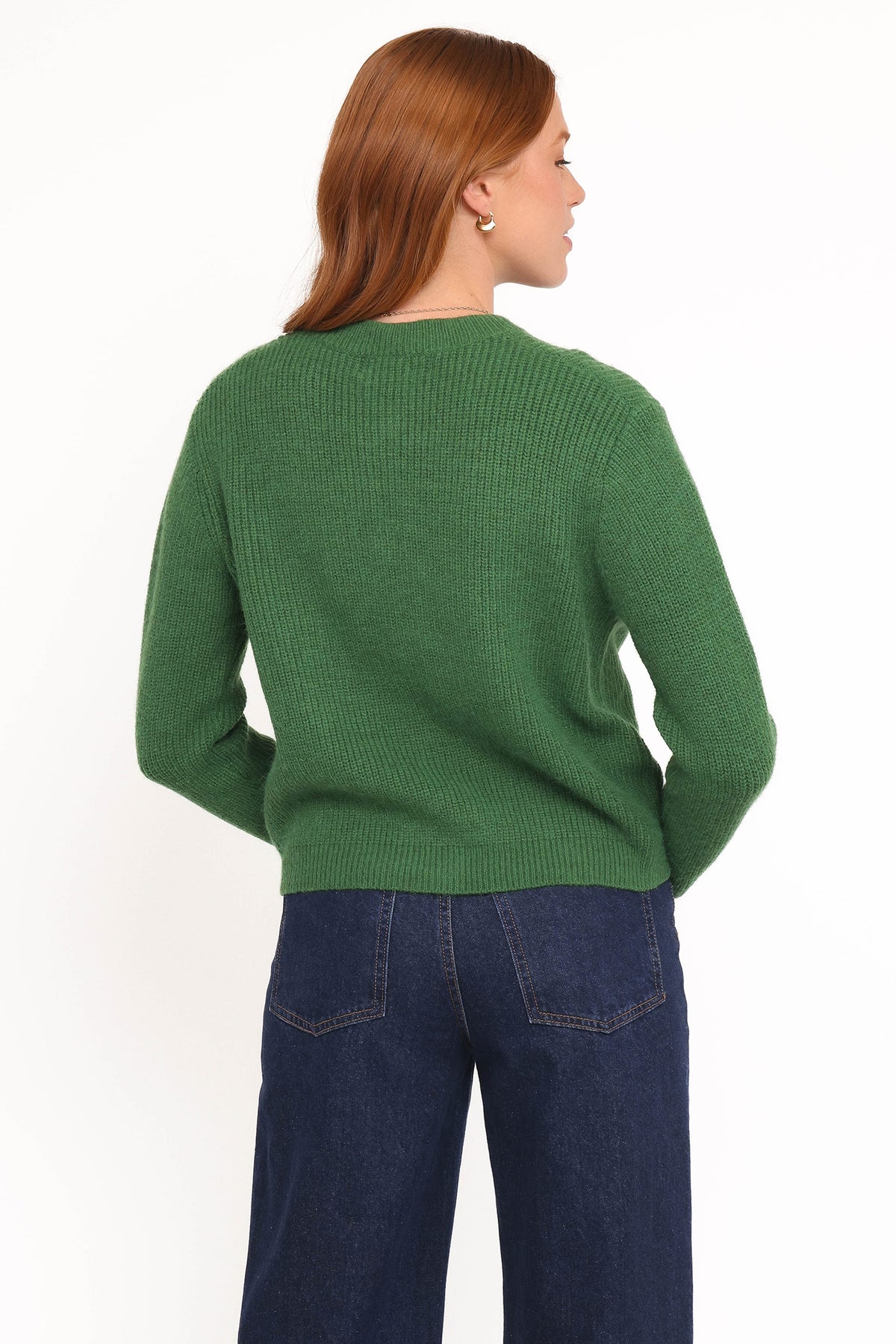 Wilde Bow Front Cardigan in Green – view 4 of 6