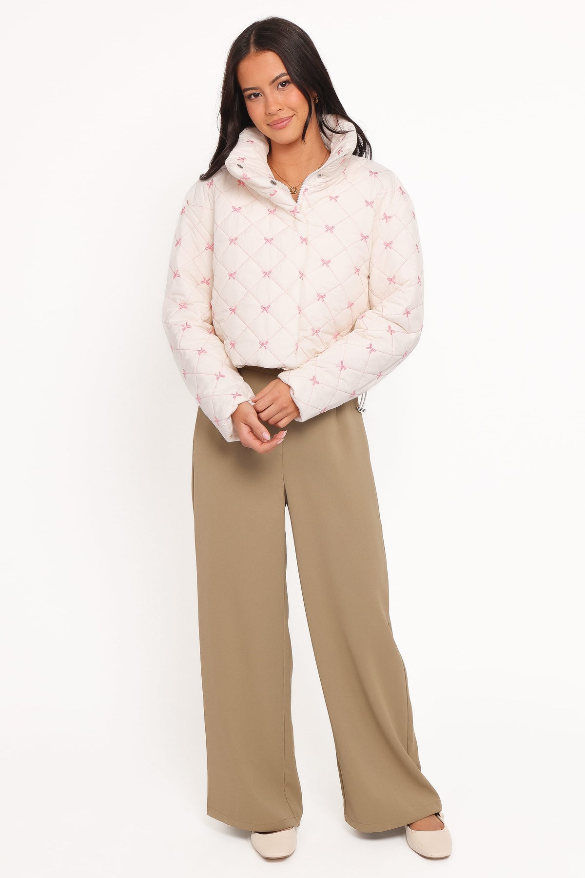 Adi Quilted Jacket in Pink Bow – view 6 of 7