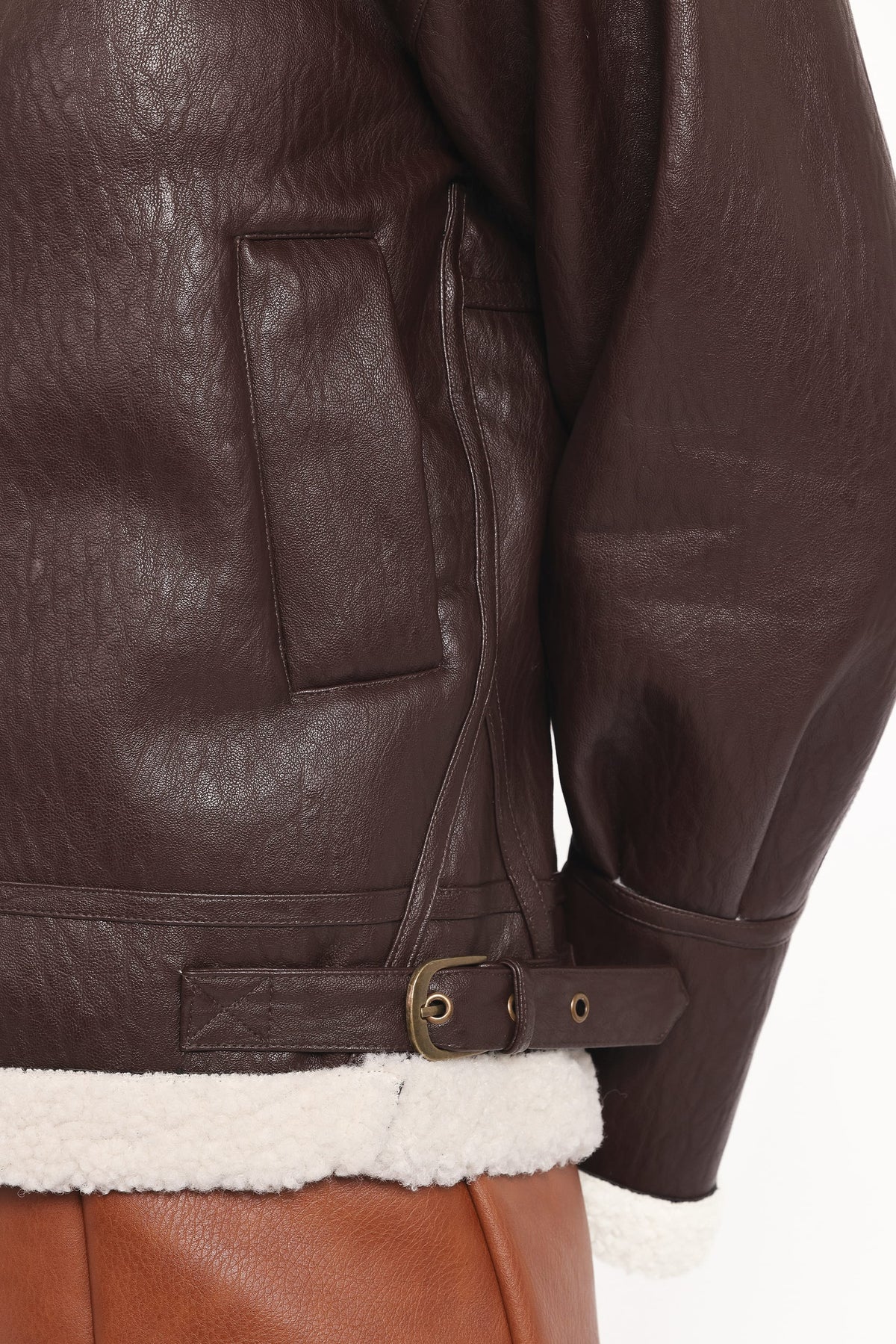 Baxter Shearling Lined Jacket in Brown – view 6 of 6