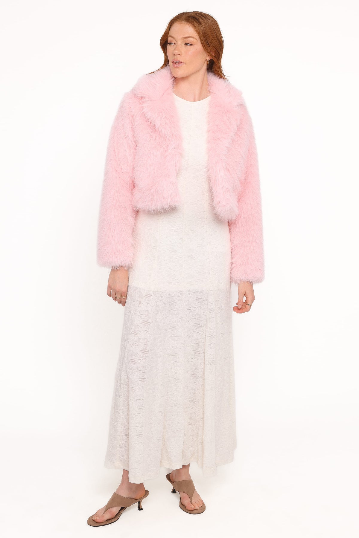 Bobbi Faux Fur Jacket in Pink – view 6 of 8