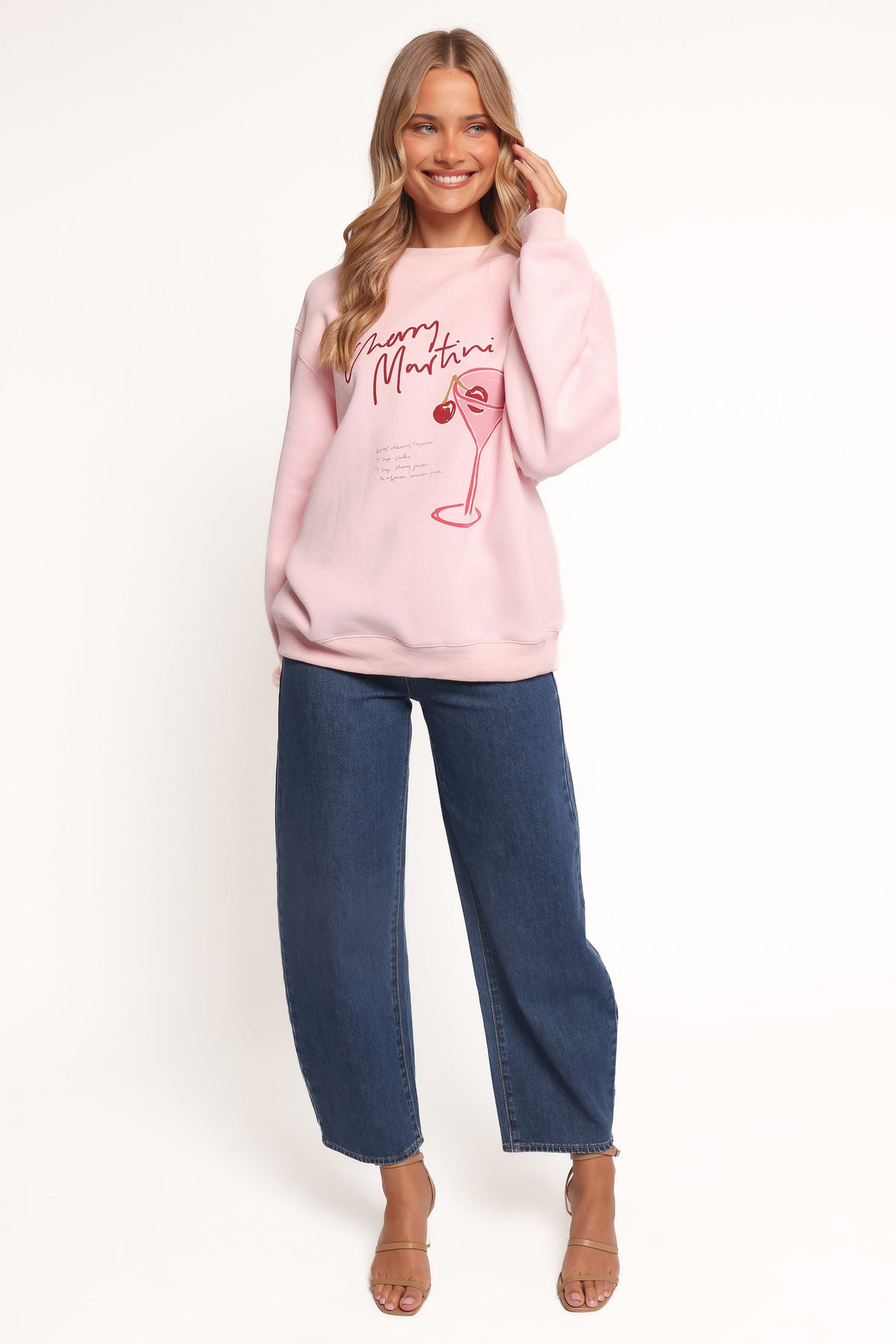 Cherry Martini Graphic Sweatshirt in Pink – view 6 of 7