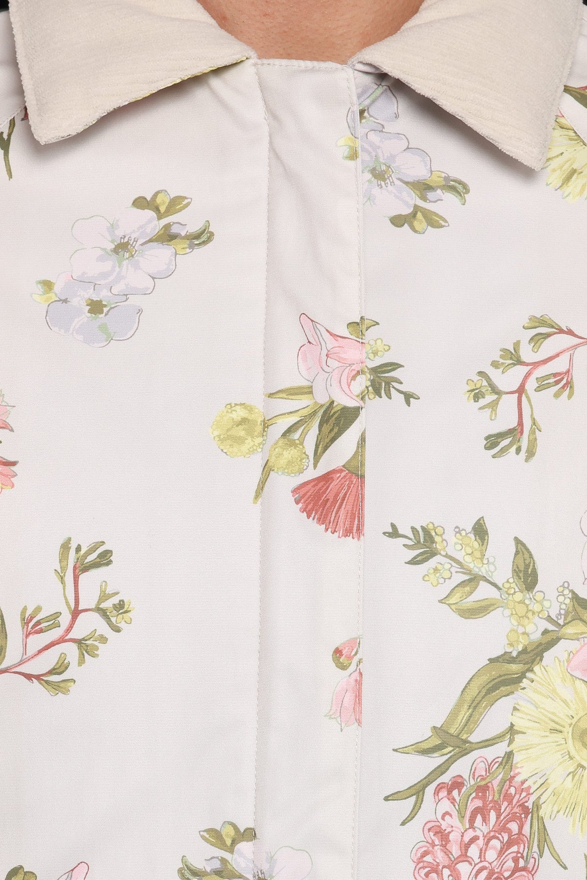 Danica Barn Jacket in Khaki Floral – view 7 of 9