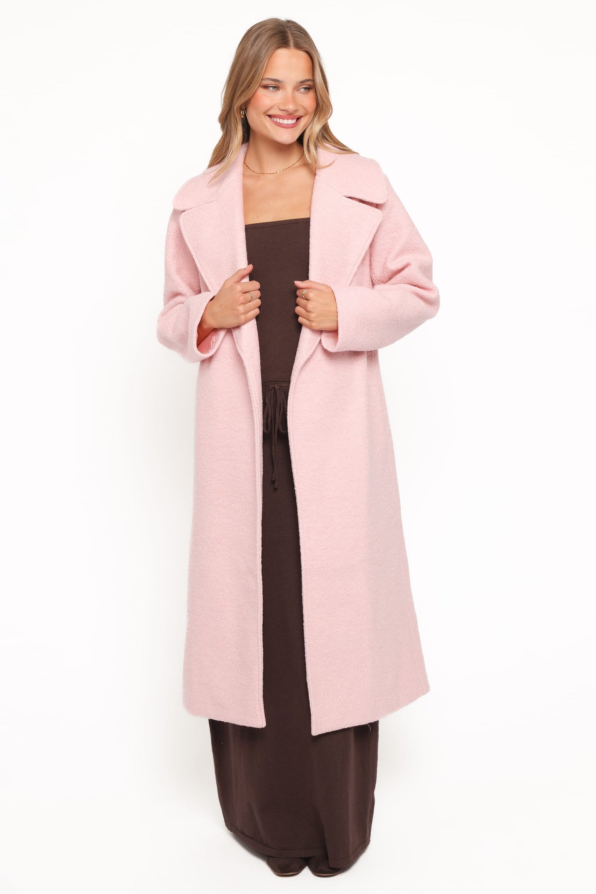 Jazzie Boucle Coat in Baby Pink – view 6 of 8