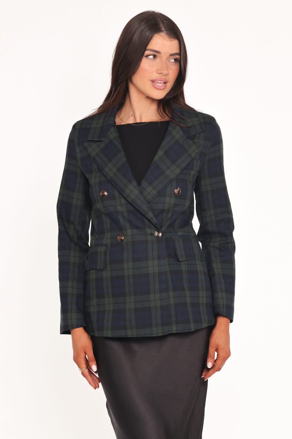 Juliette Blazer in Green Plaid – view 1 of 7