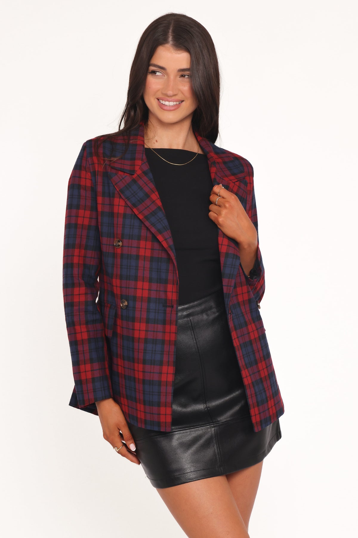 Juliette Blazer in Red Plaid – view 6 of 7