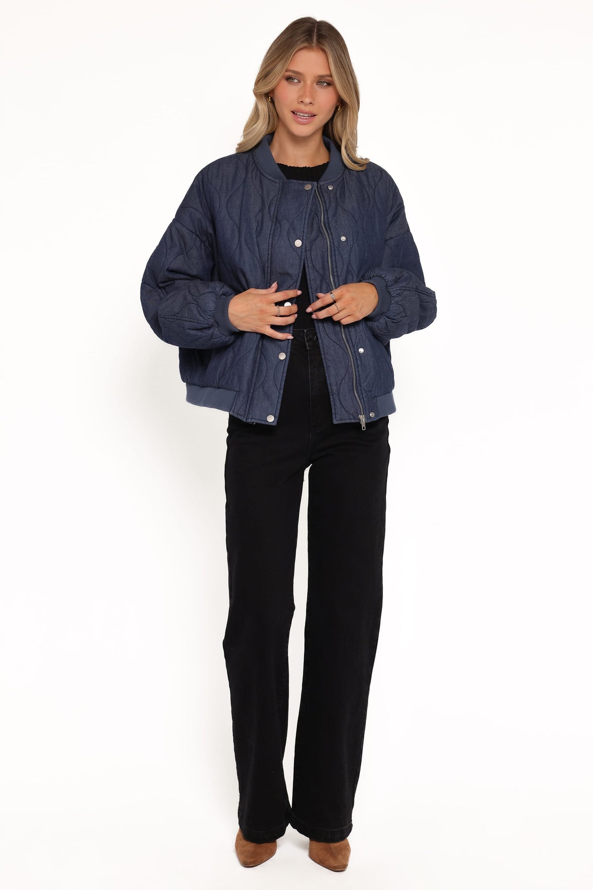 Keah Quilted Jacket in Navy – view 5 of 6