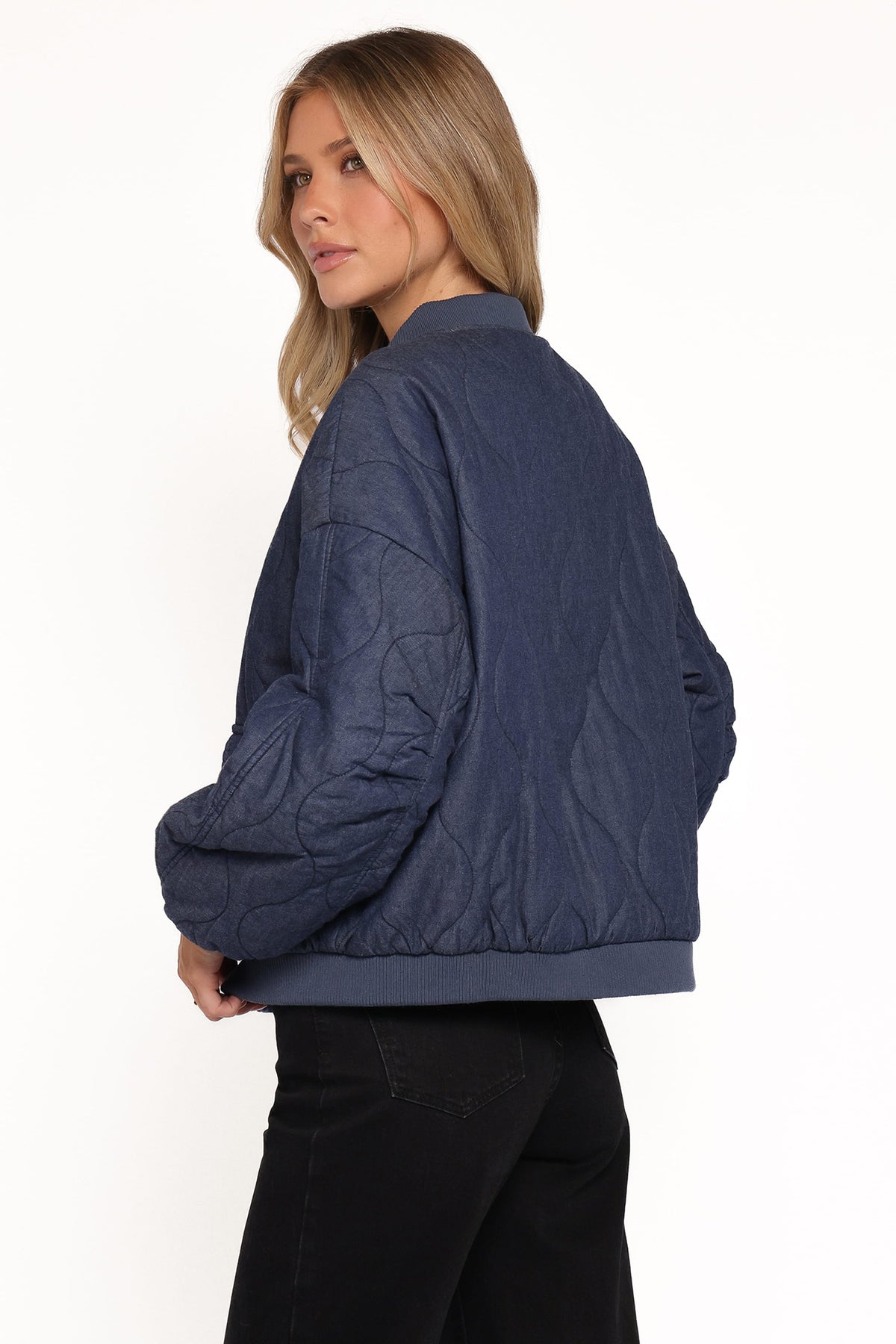 Keah Quilted Jacket in Navy – view 4 of 6