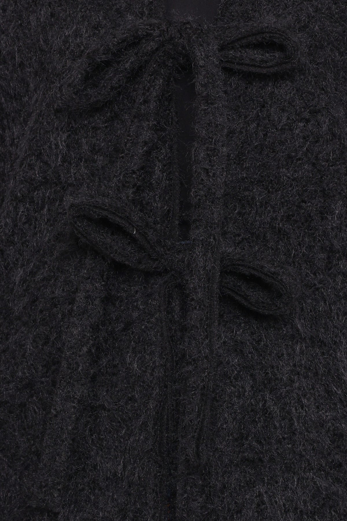 Kimmy Bow Oversized Cardigan in Black – view 7 of 7