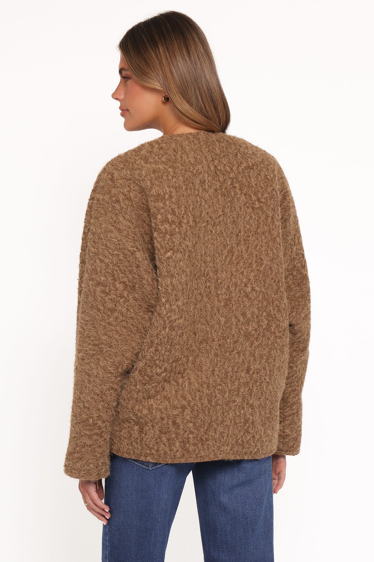 Kimmy Bow Oversized Cardigan in Moss – view 6 of 10
