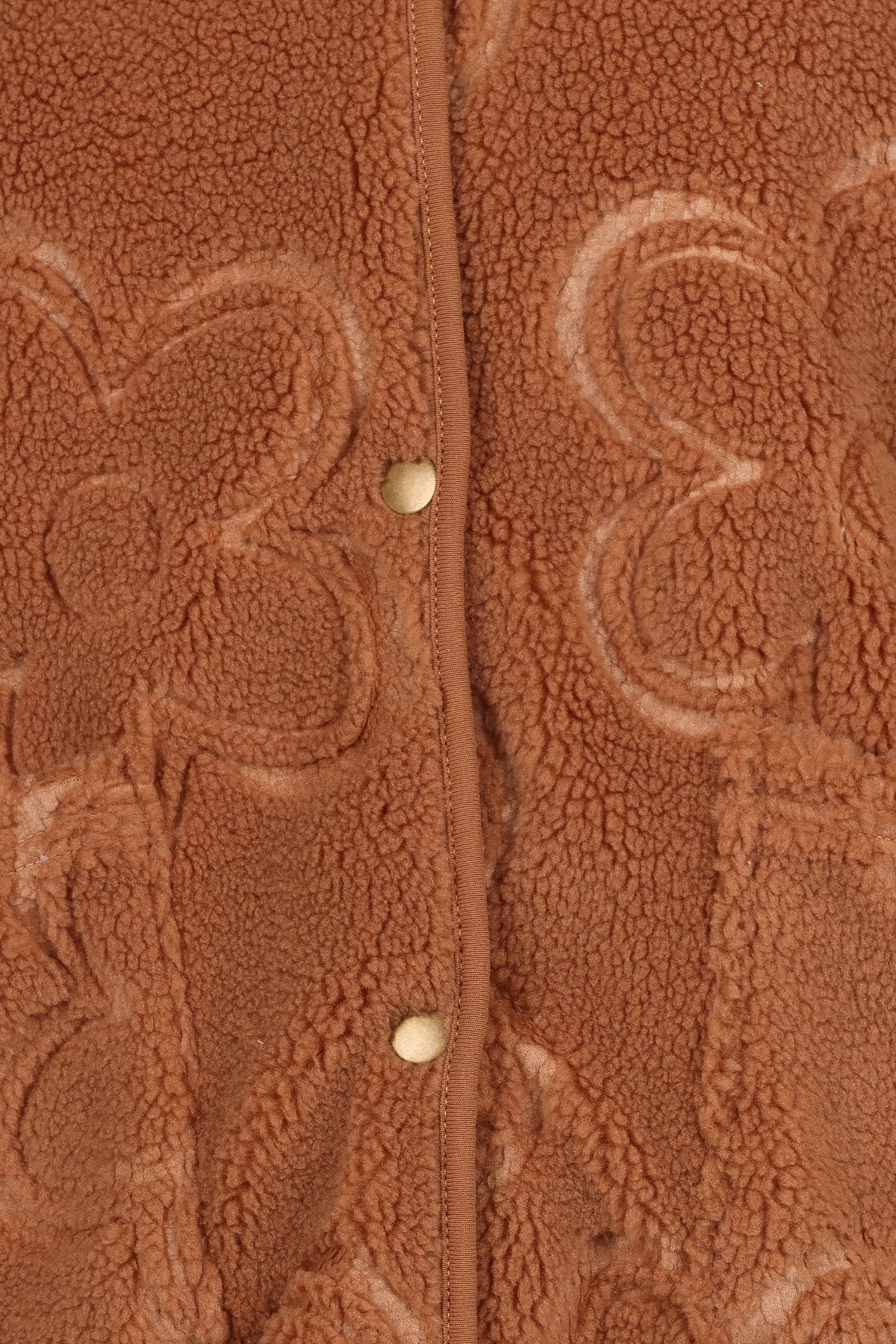 Lasky Flower Pattern Button Down Jacket in Camel – view 7 of 7