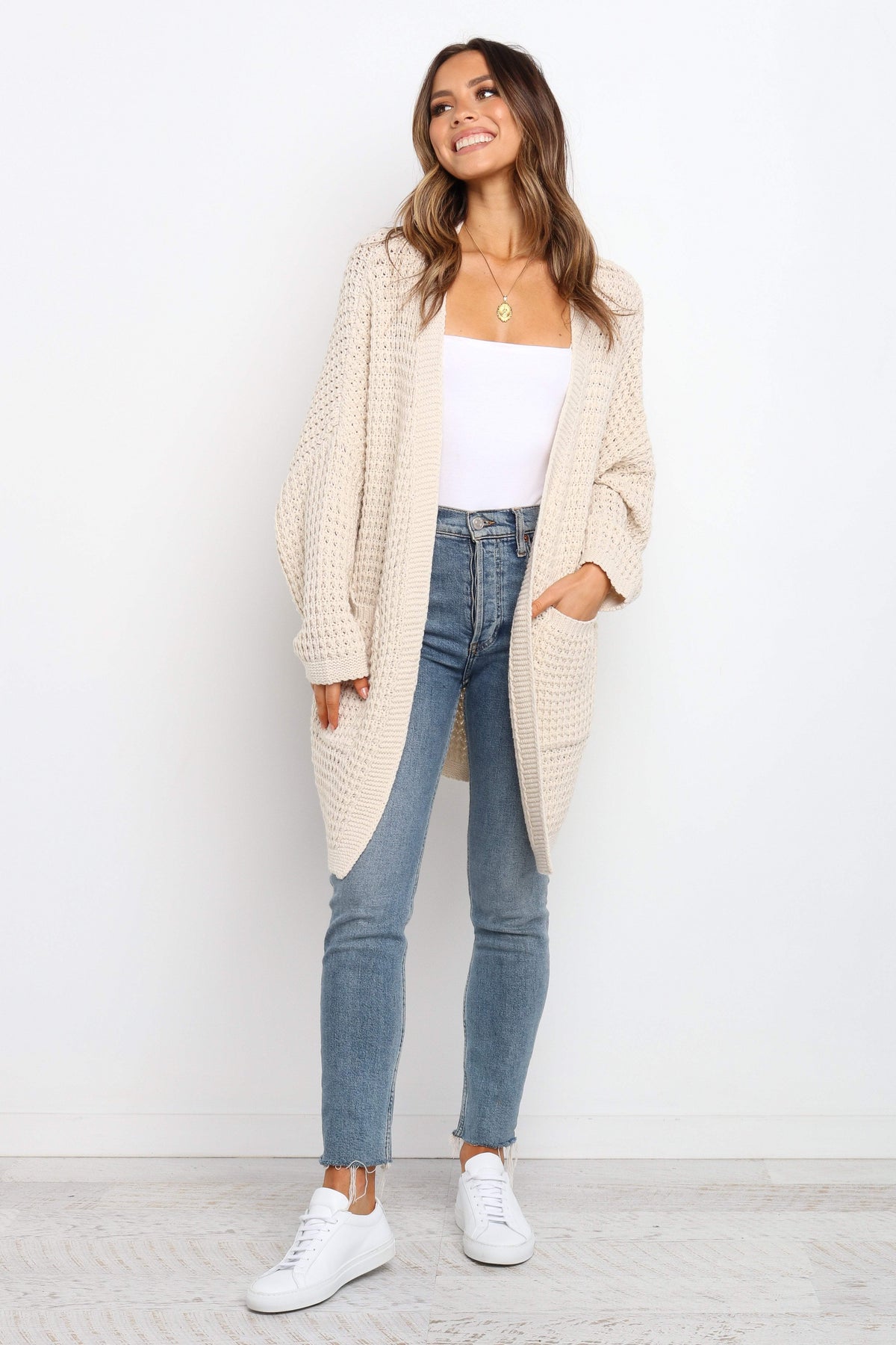 Leyonie Cardigan in Cream – view 6 of 10