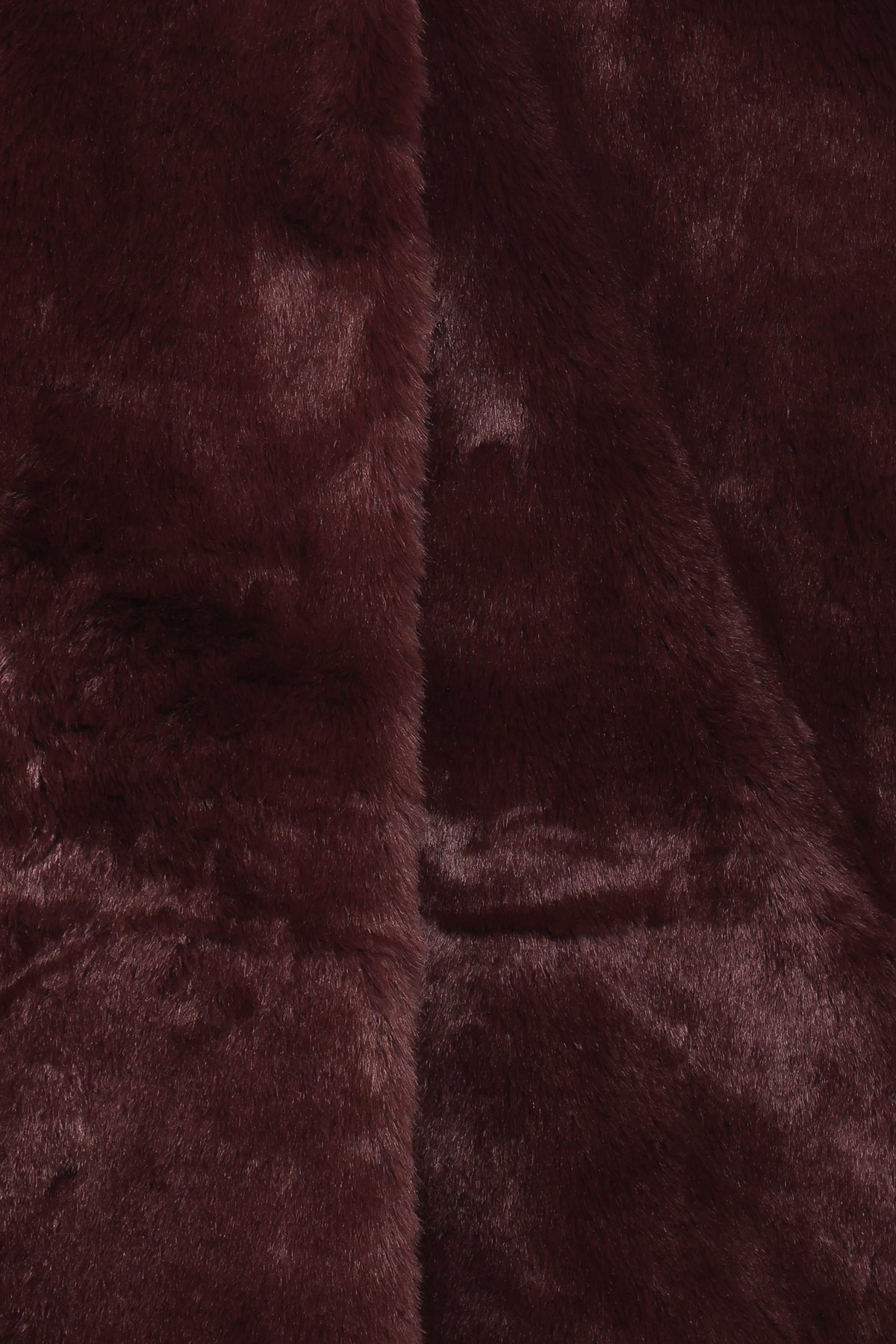 Meeka Faux Fur Jacket in Burgundy – view 7 of 7
