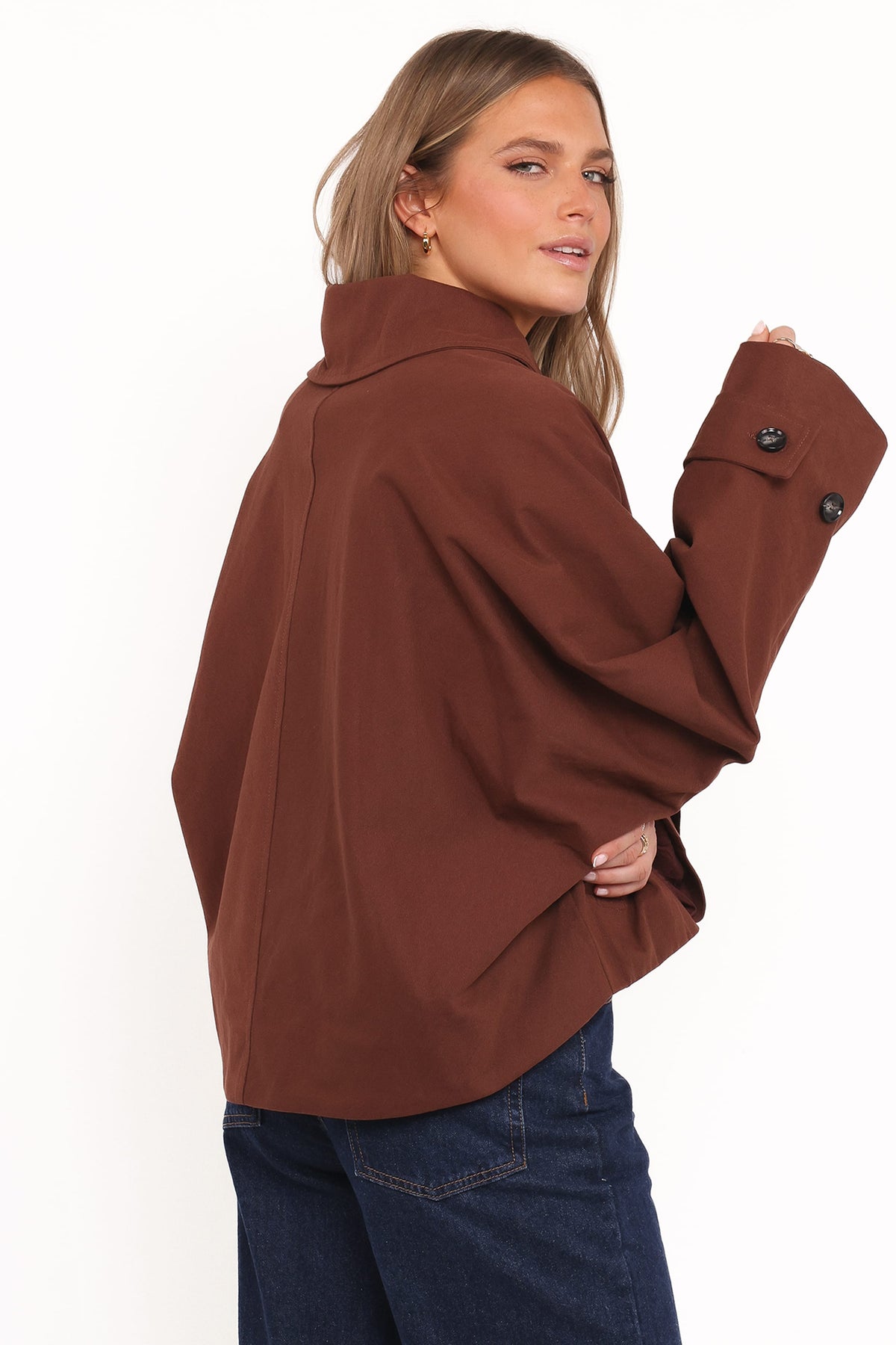 Notion Cropped Trench in Espresso – view 4 of 6