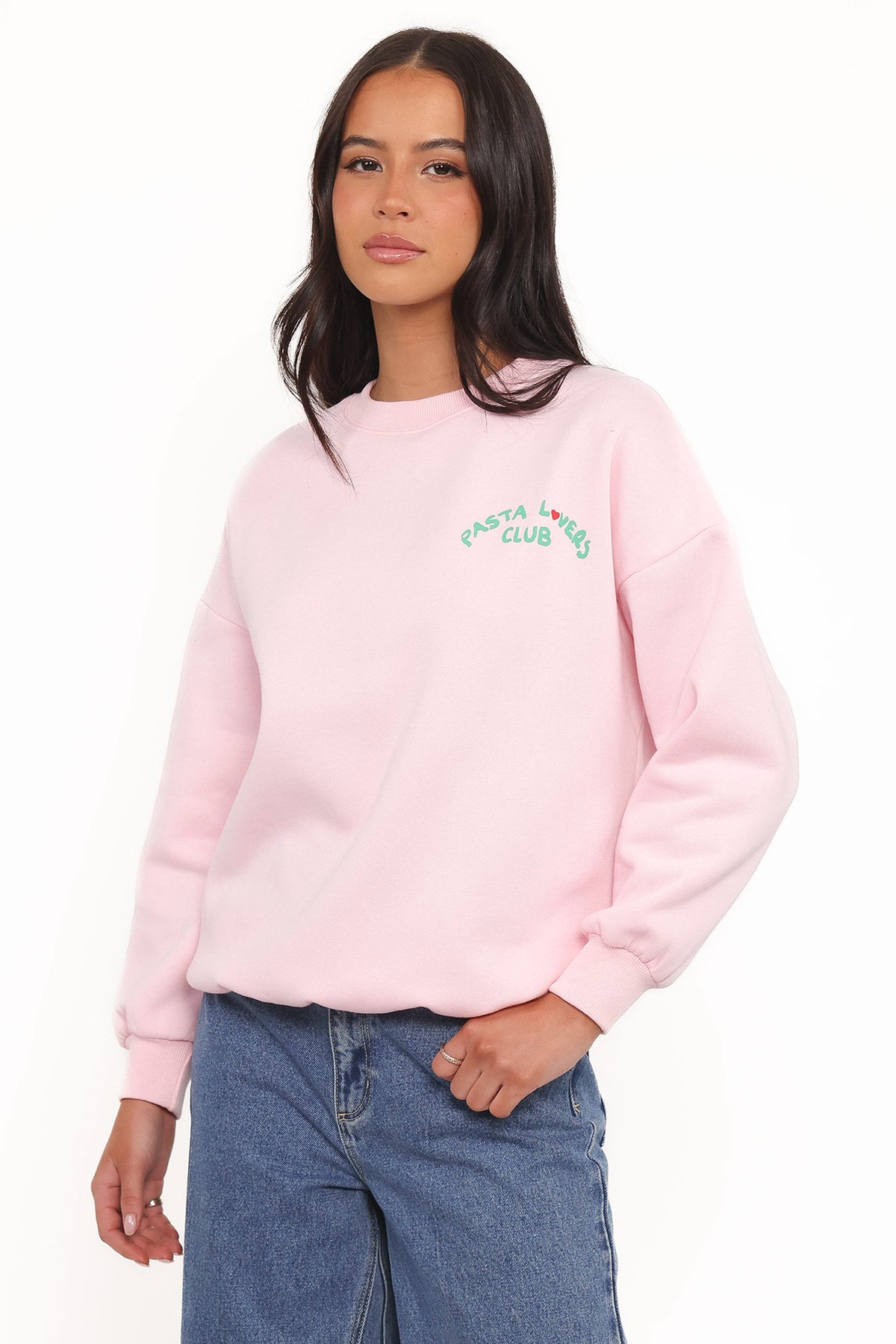 Pasta Lovers Club Graphic Sweater in Pink – view 5 of 9