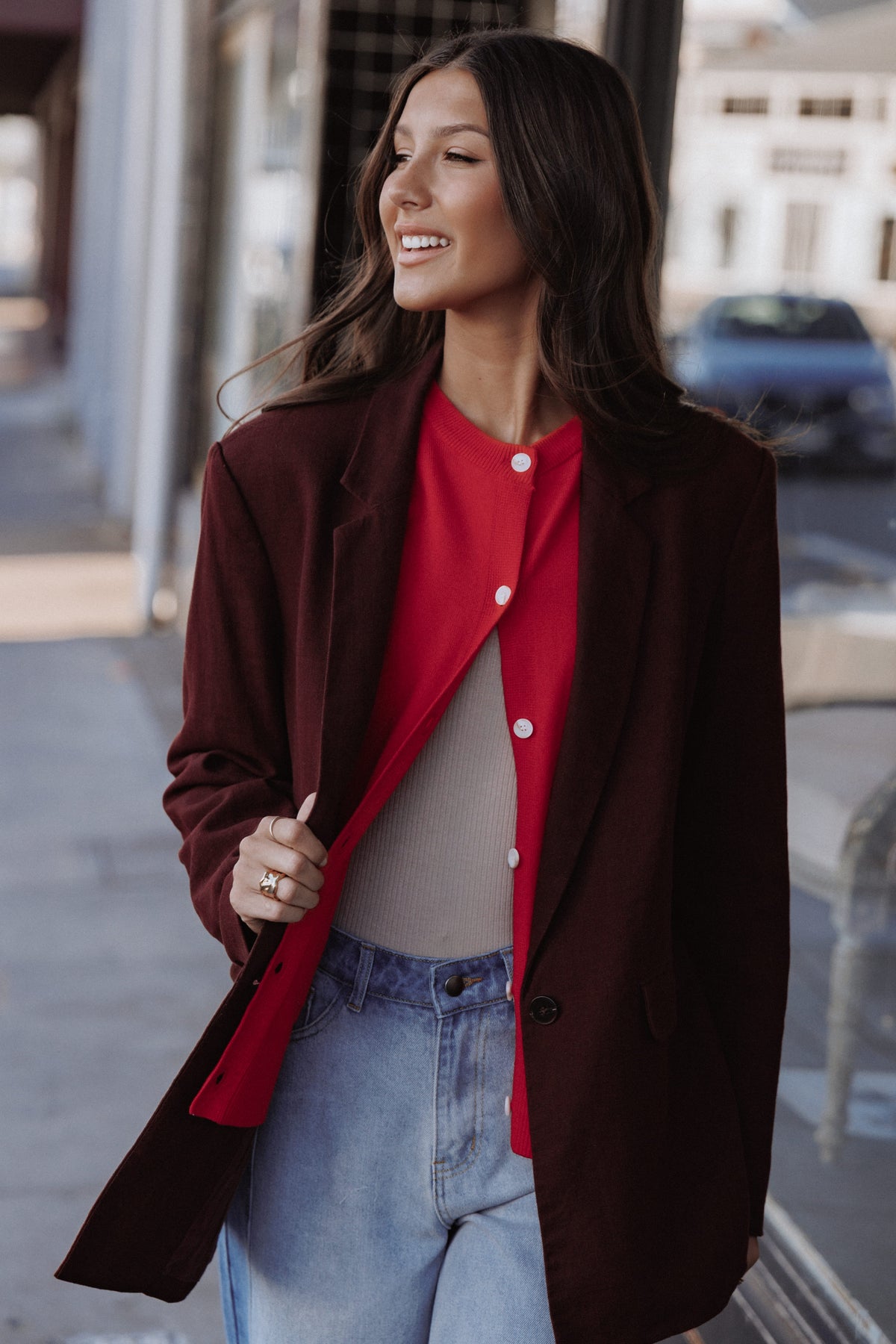 Rhodes Oversized Blazer in Espresso – view 1 of 10