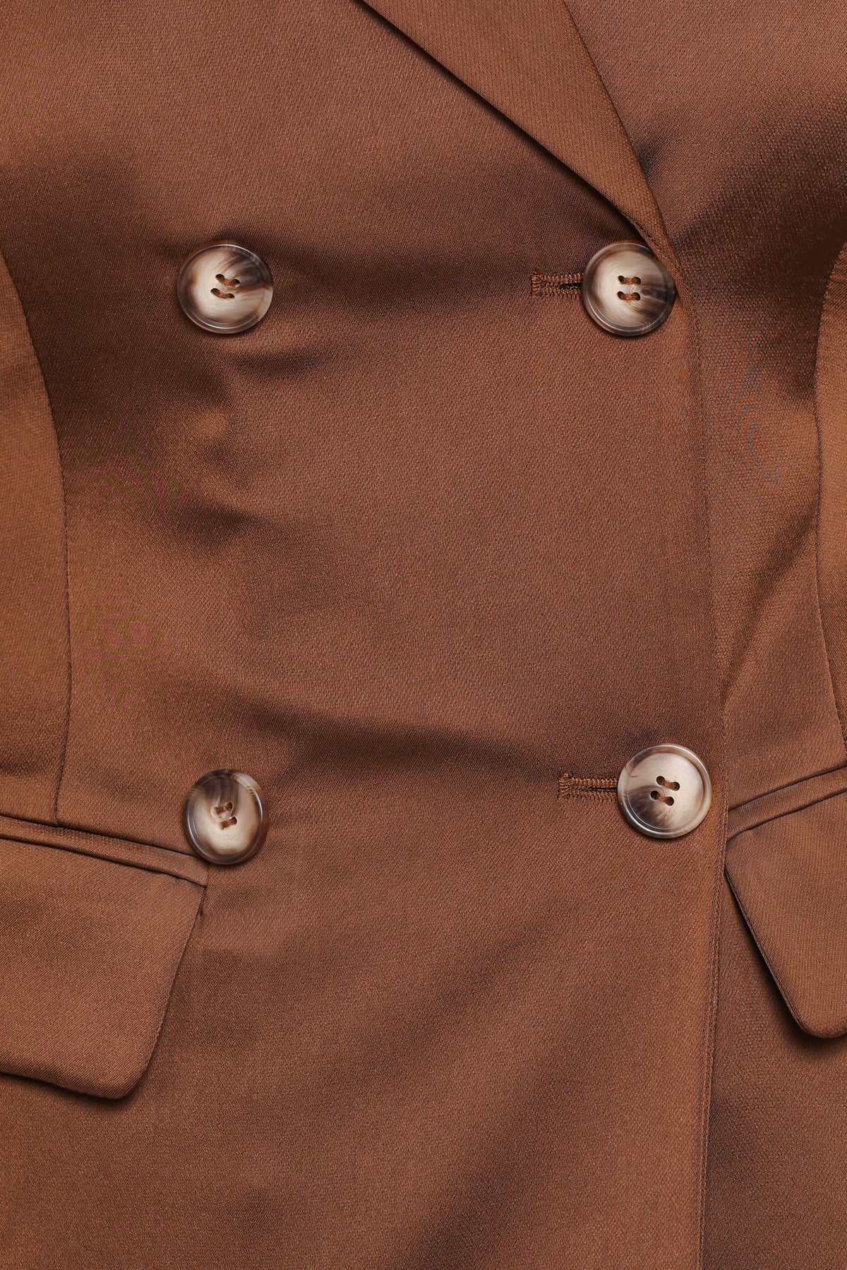 Trina Satin Blazer in Brown – view 7 of 8