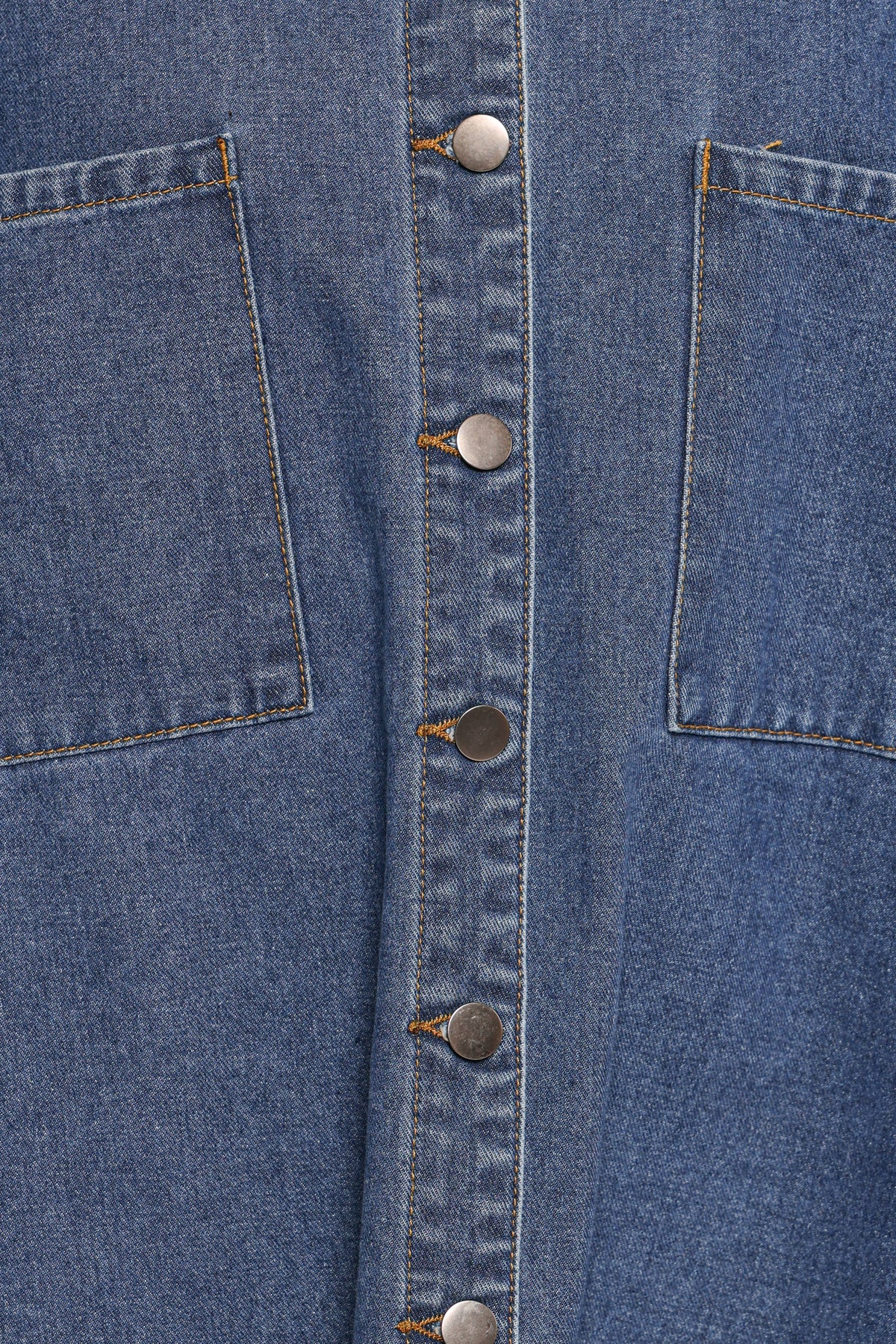 Twiggy Frayed Edge Denim Shacket in Denim – view 6 of 6