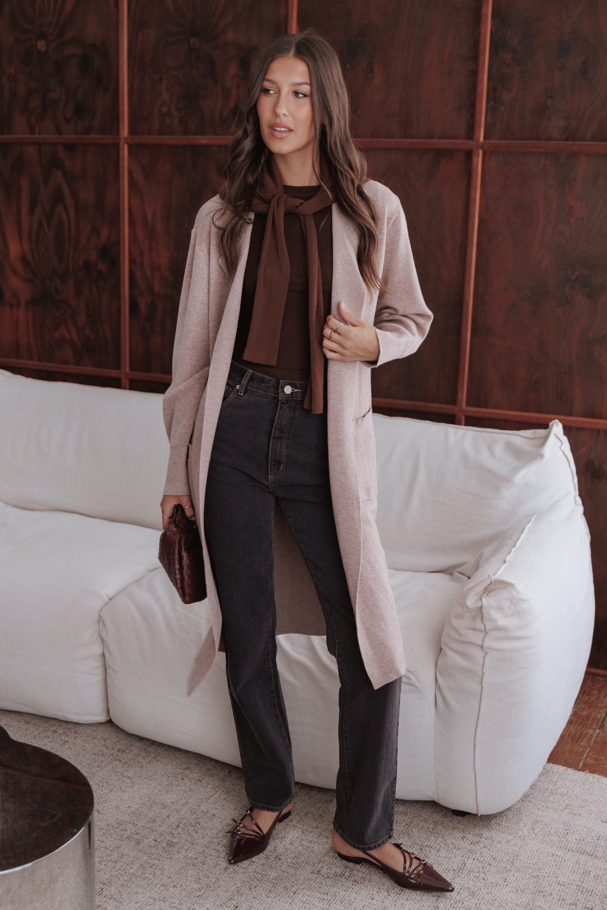 Venda Coatigan in Light Brown – view 7 of 7