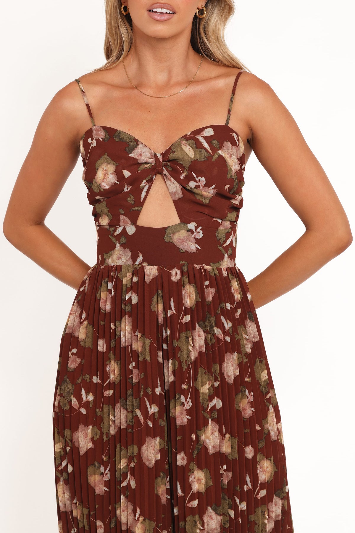 Alice Wide Leg Jumpsuit in Brown Floral – view 6 of 8