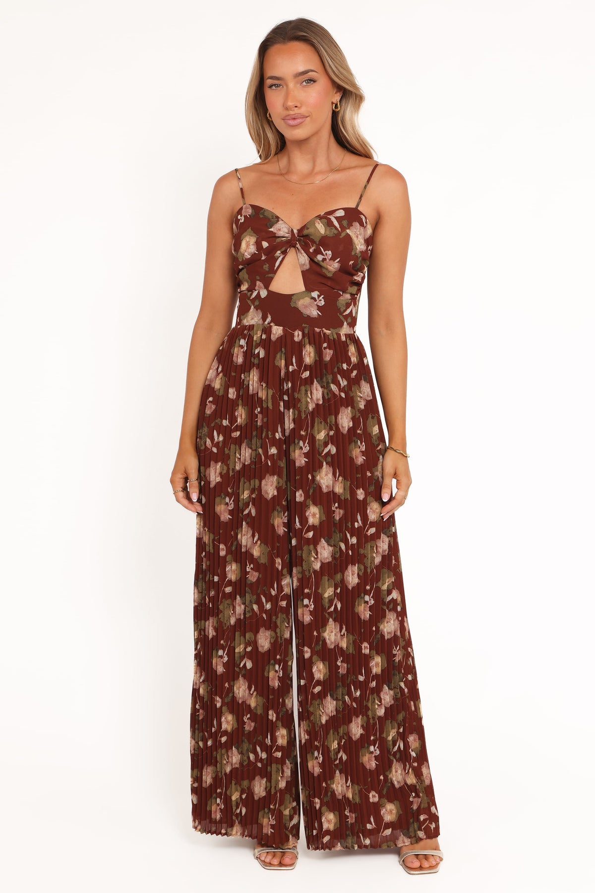 Alice Wide Leg Jumpsuit in Brown Floral – view 5 of 8