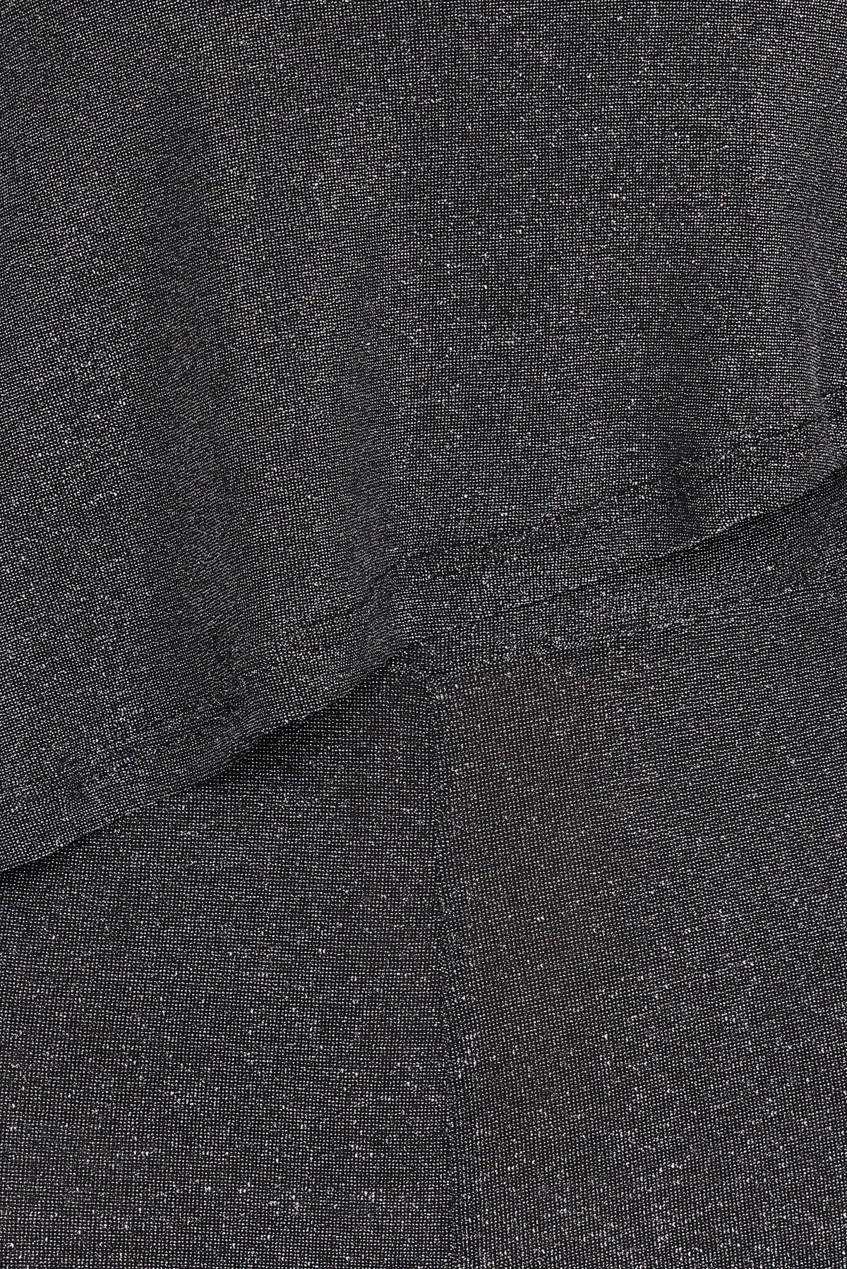 Anna One Shoulder Lurex Jumpsuit in Black Silver – view 6 of 6