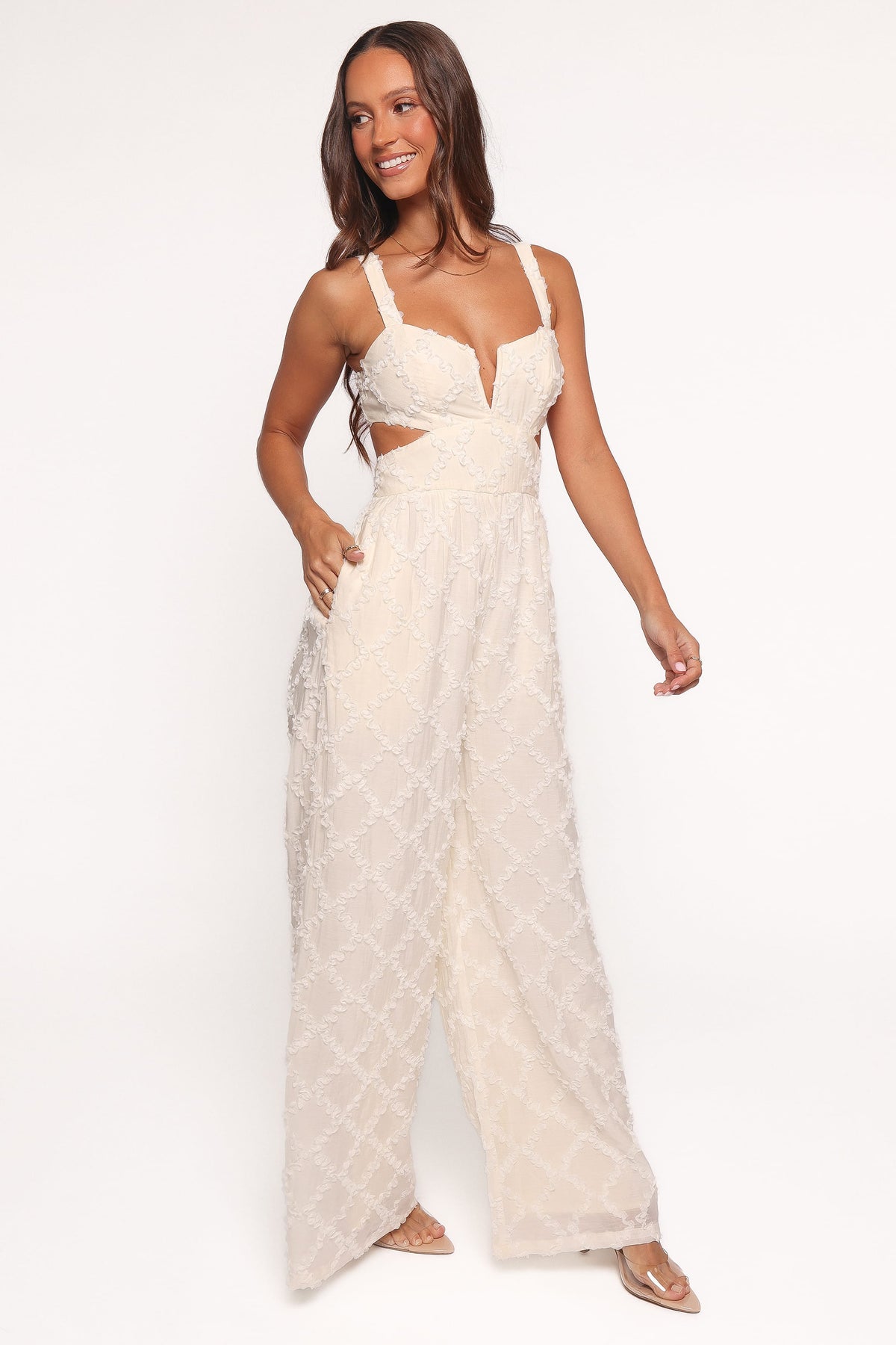Avella Cutout Jumpsuit in White – view 3 of 6