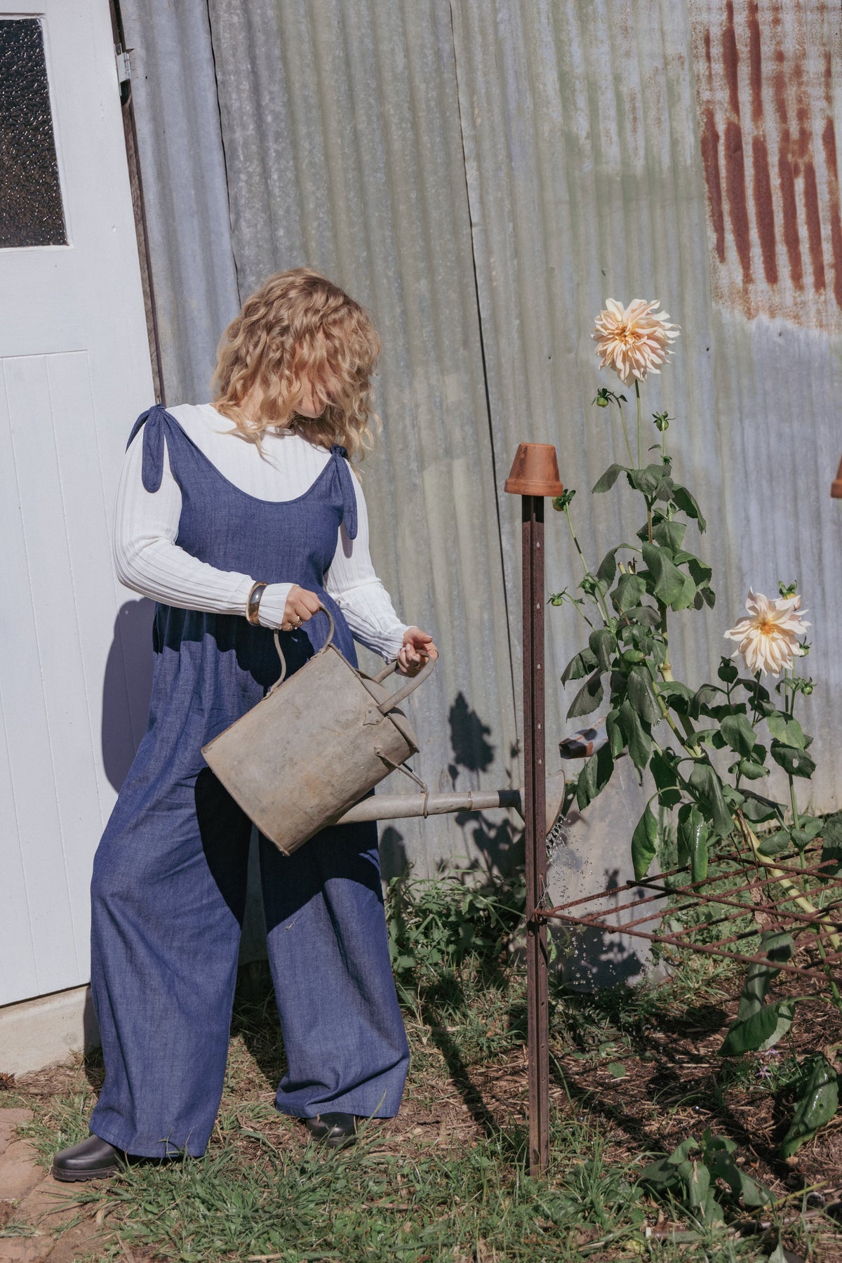 Ayla Chambray Jumpsuit in Denim – view 7 of 7