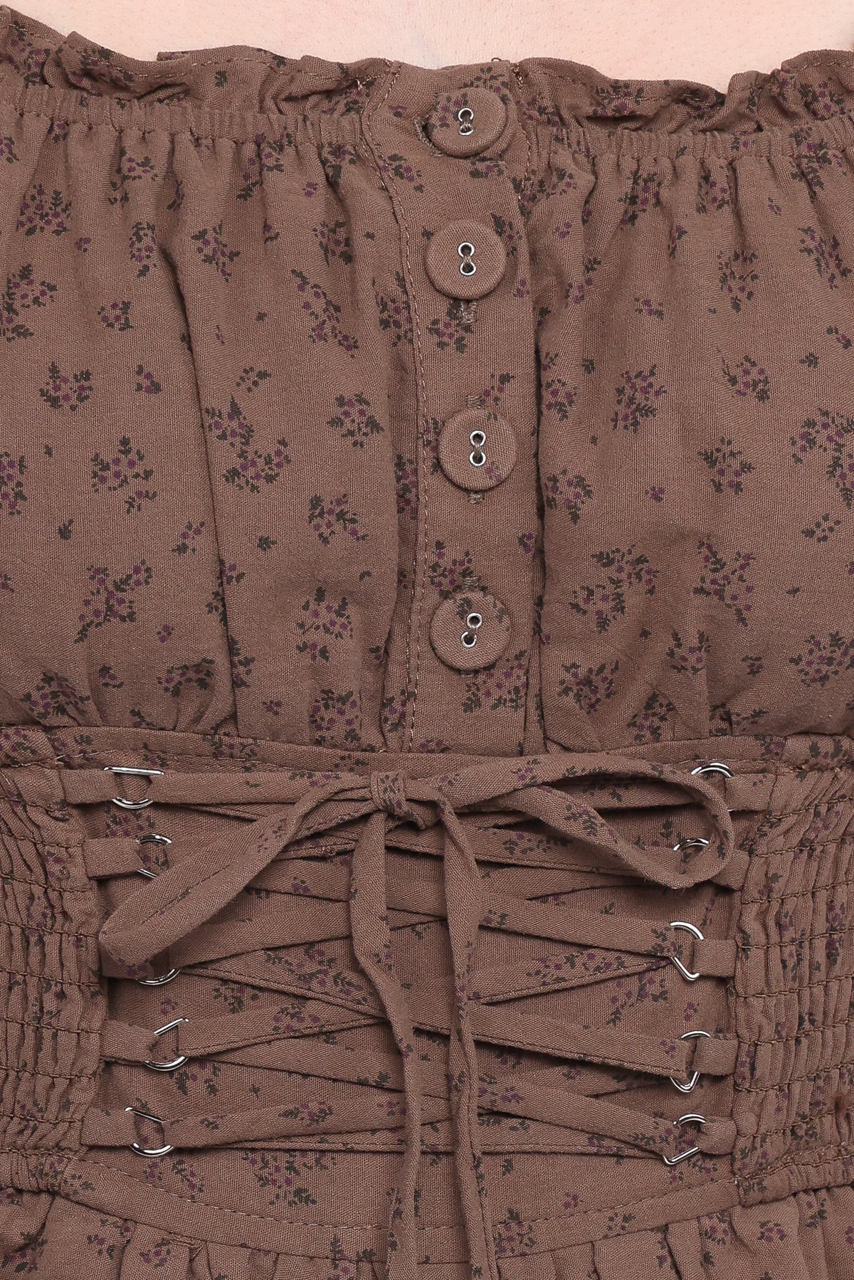 Bridget Jumpsuit in Taupe Purple Floral – view 5 of 5