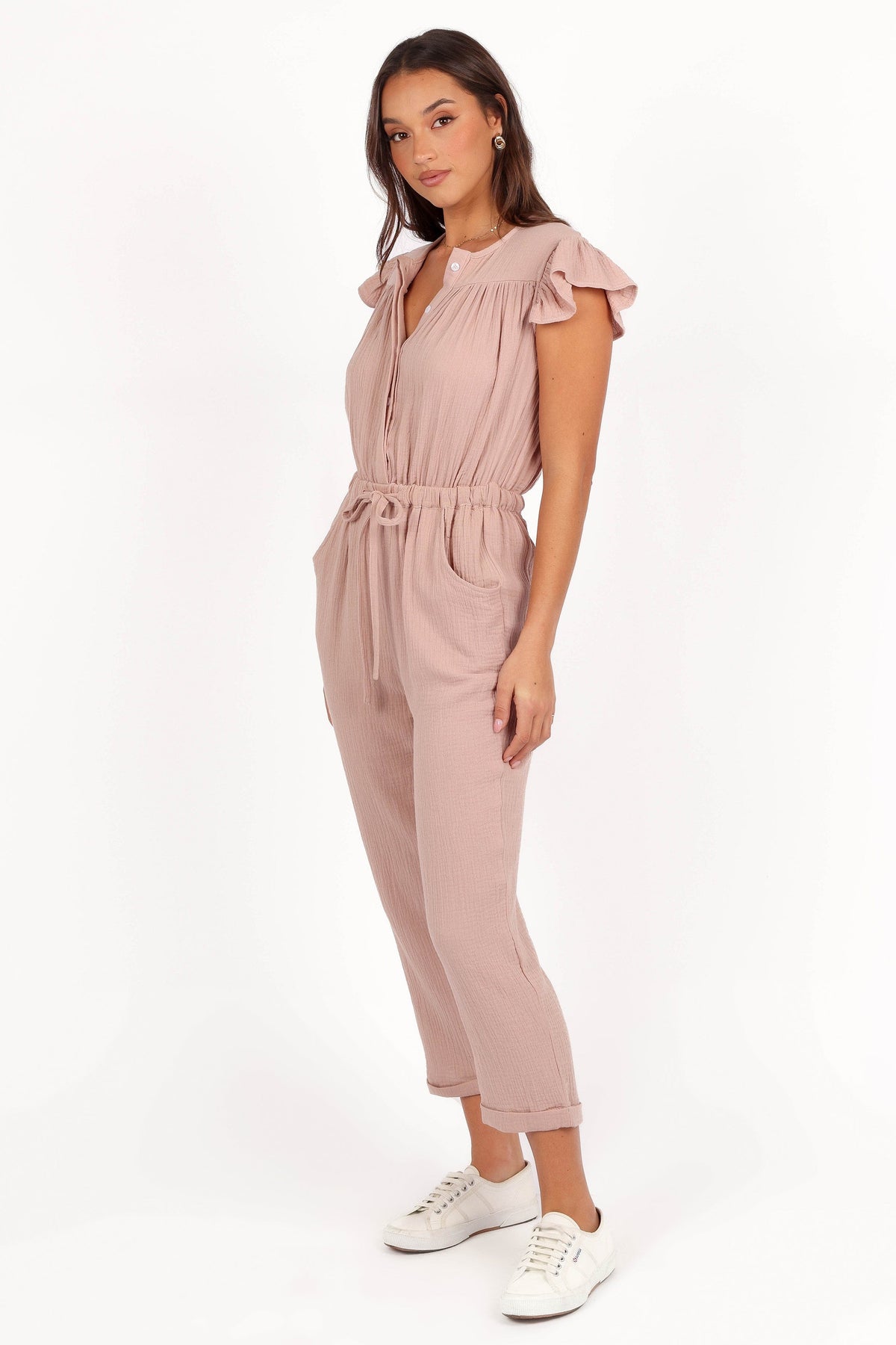 Brooklyn Jumpsuit in Dusty Mauve – view 3 of 6