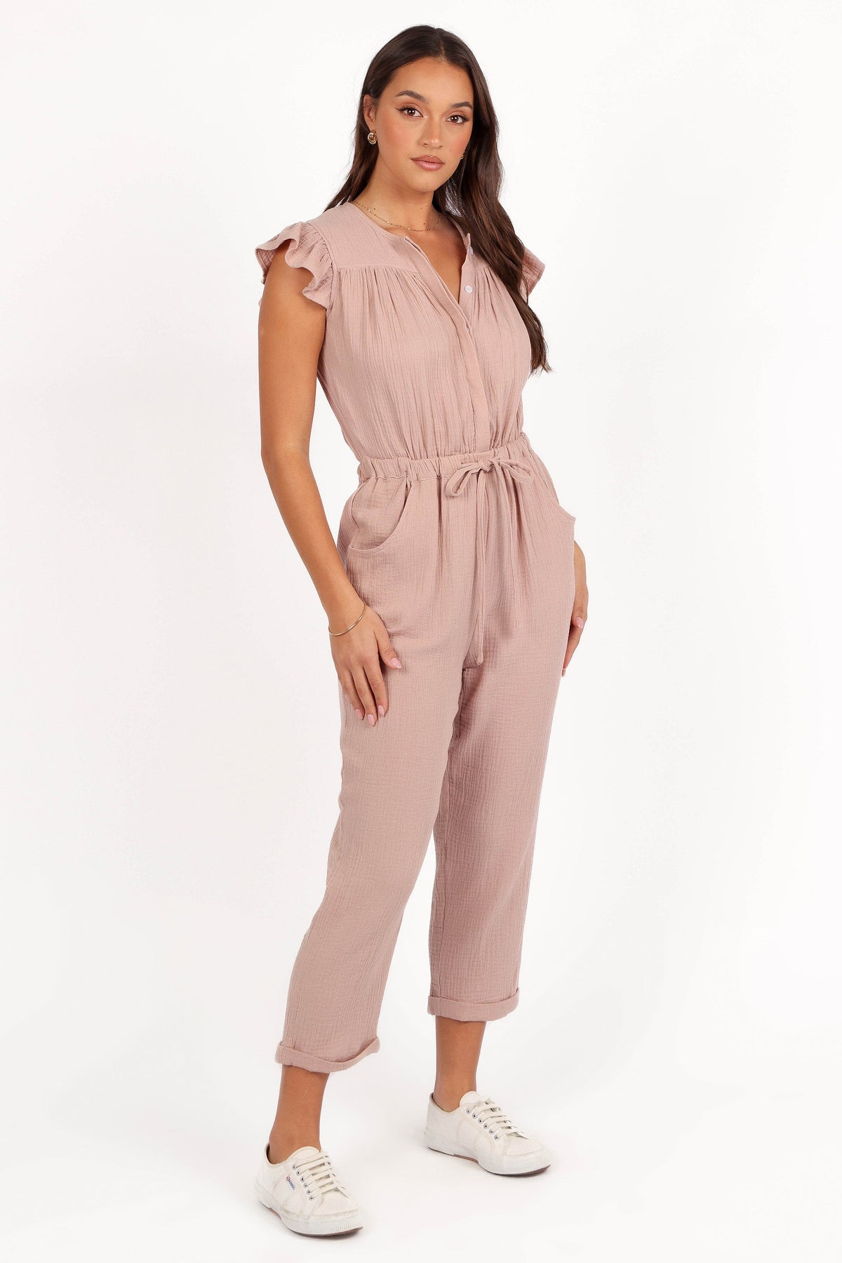 Brooklyn Jumpsuit in Dusty Mauve – view 5 of 6