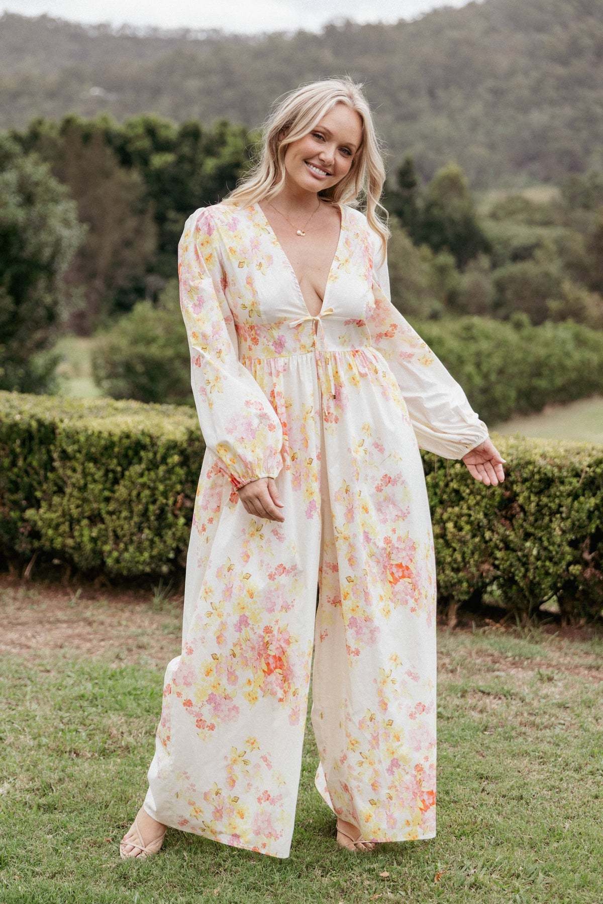 Celestine Jumpsuit in Pink Floral – view 7 of 7