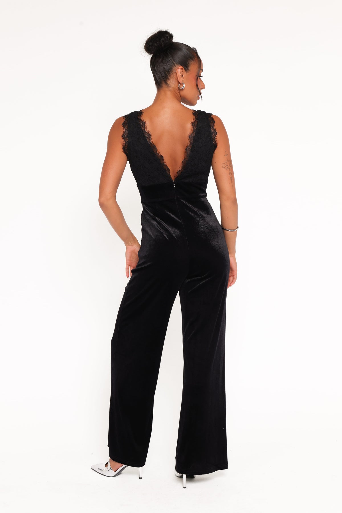 Eloise Jumpsuit in Black Velvet – view 5 of 7