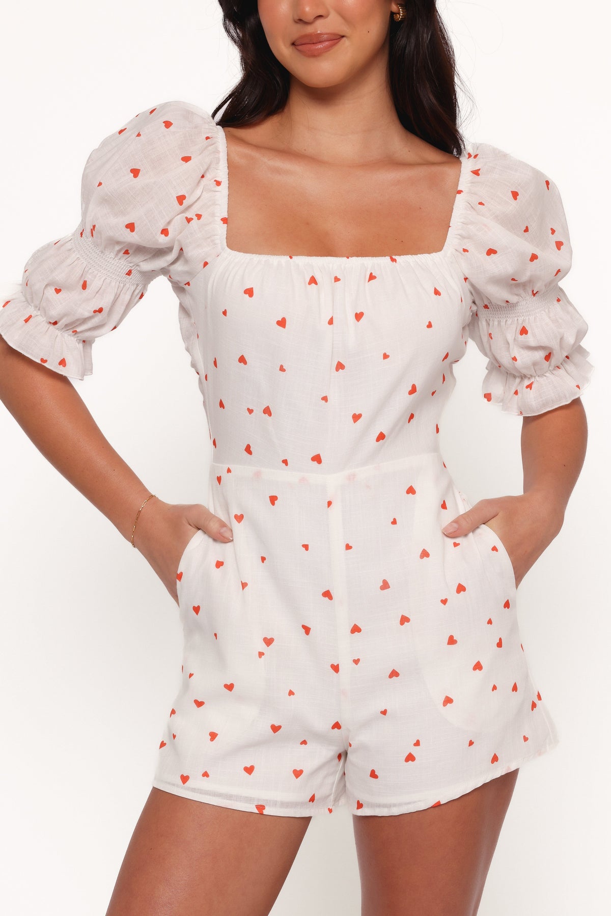 Emerson Romper in Ditsy Heart – view 8 of 9