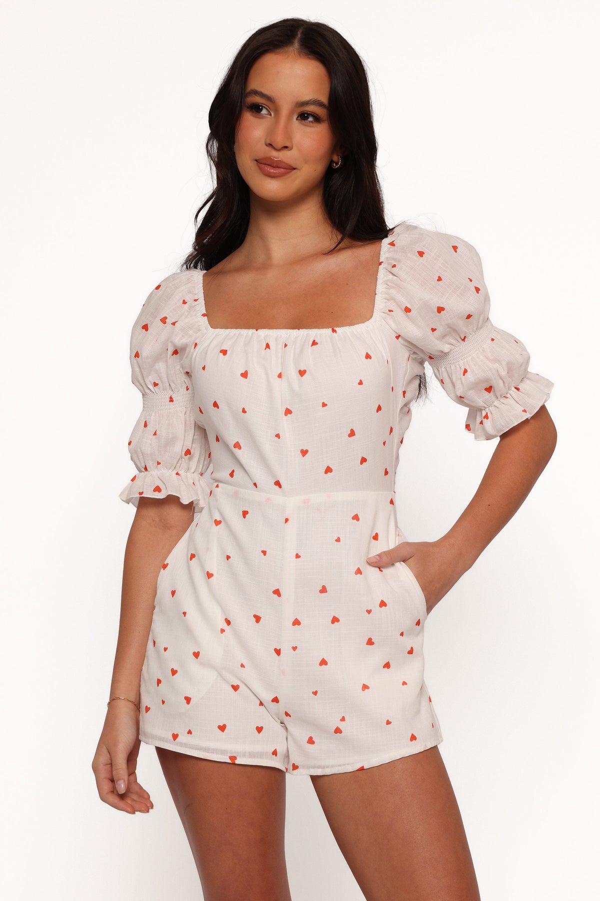 Emerson Romper in Ditsy Heart – view 3 of 9