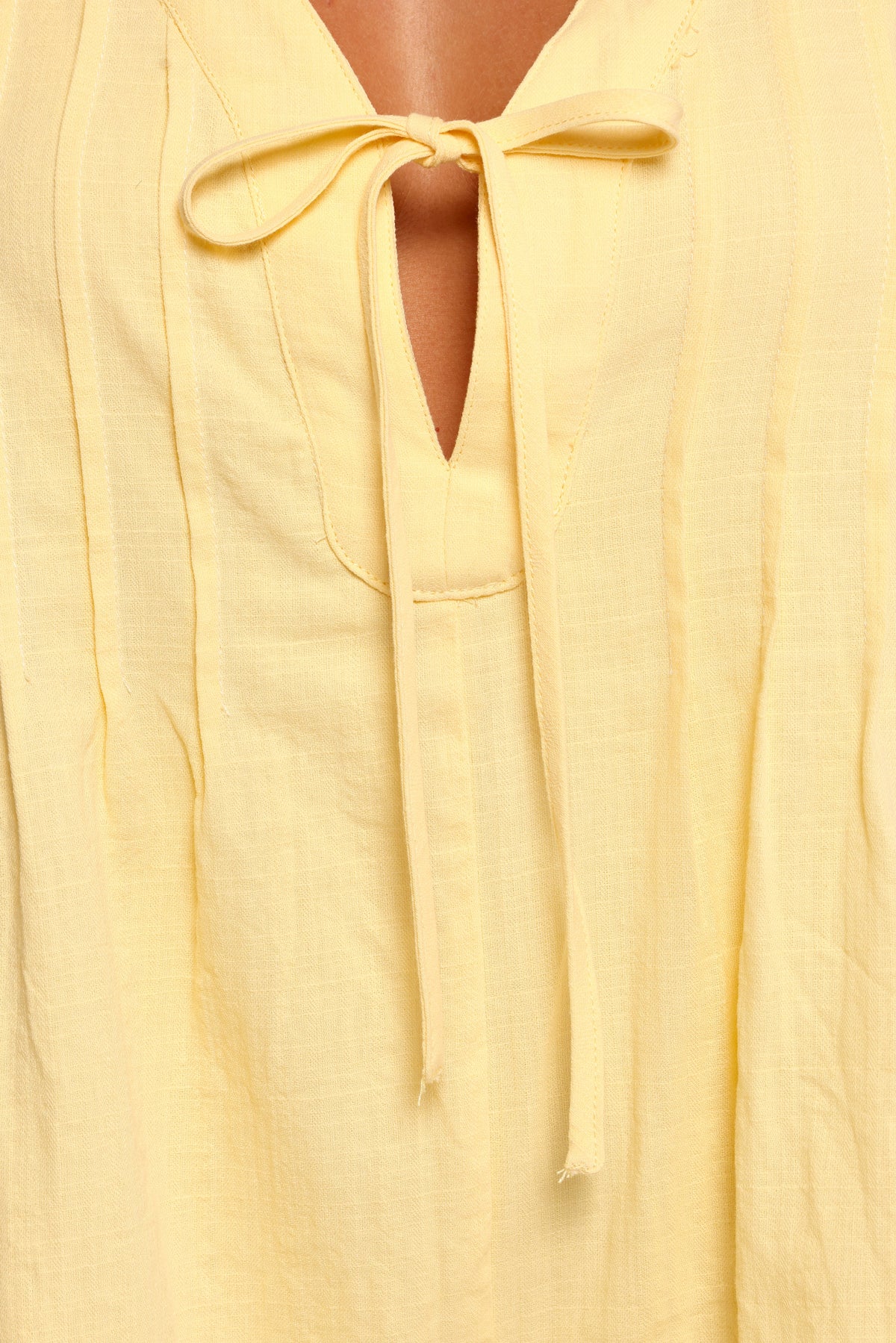 Kallie Tie Front Romper in Butter Yellow – view 7 of 7