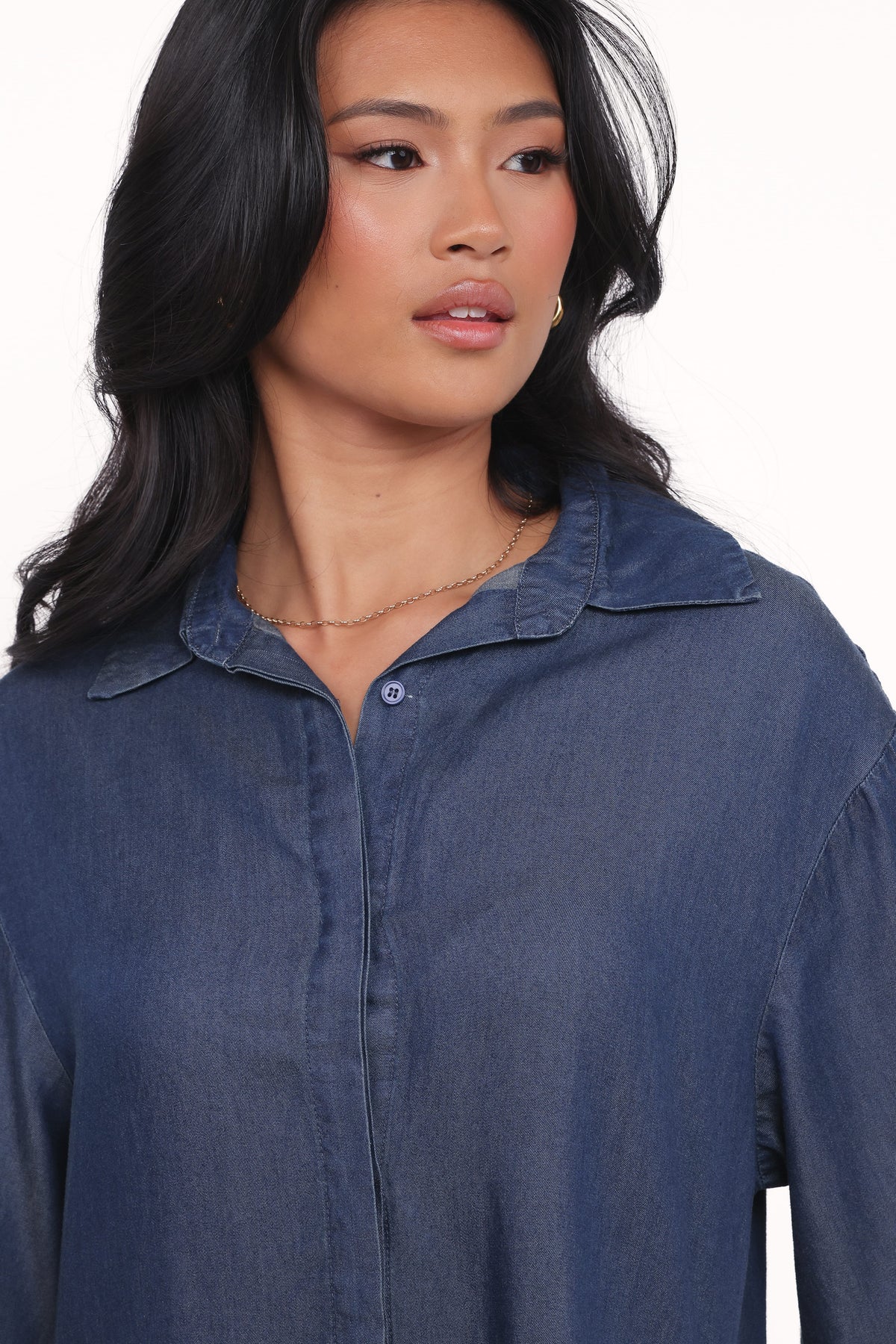 Kiya Denim Romper in Dark Denim – view 3 of 7