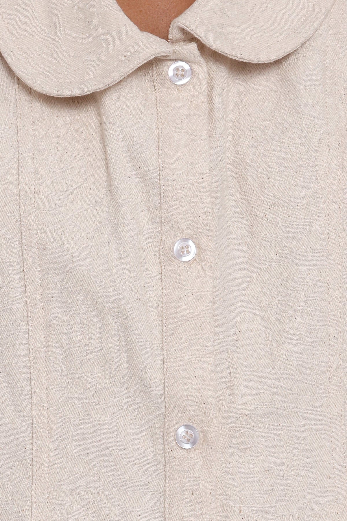Lavina Collared Romper in Cream – view 6 of 6