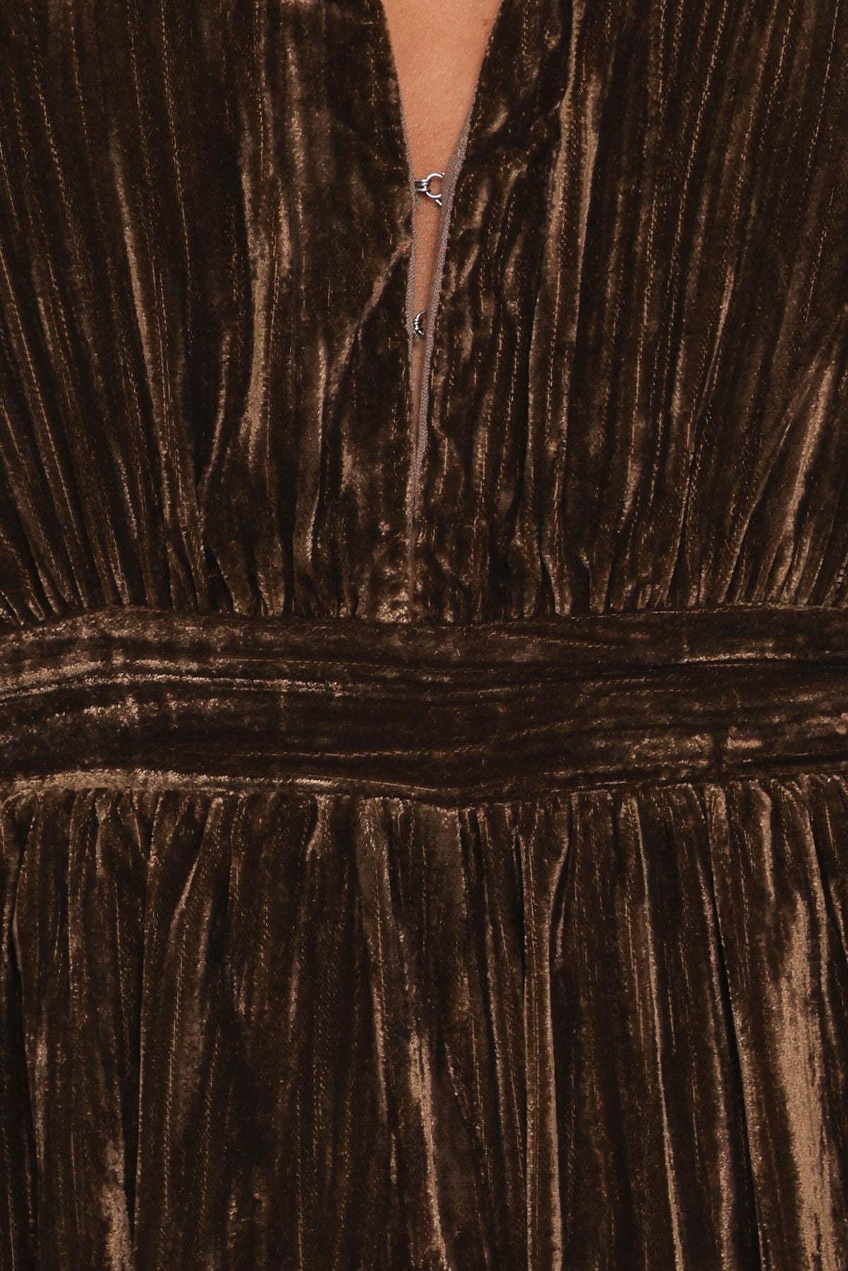 Melody Velvet Jumpsuit in Mocha Olive – view 7 of 7