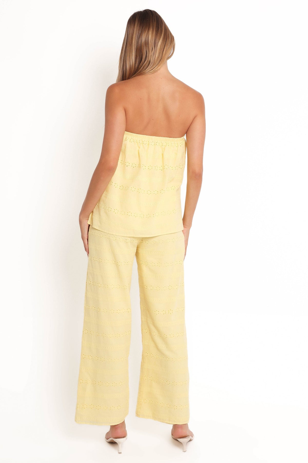 Michele Strapless Jumpsuit in Butter Yellow – view 6 of 9