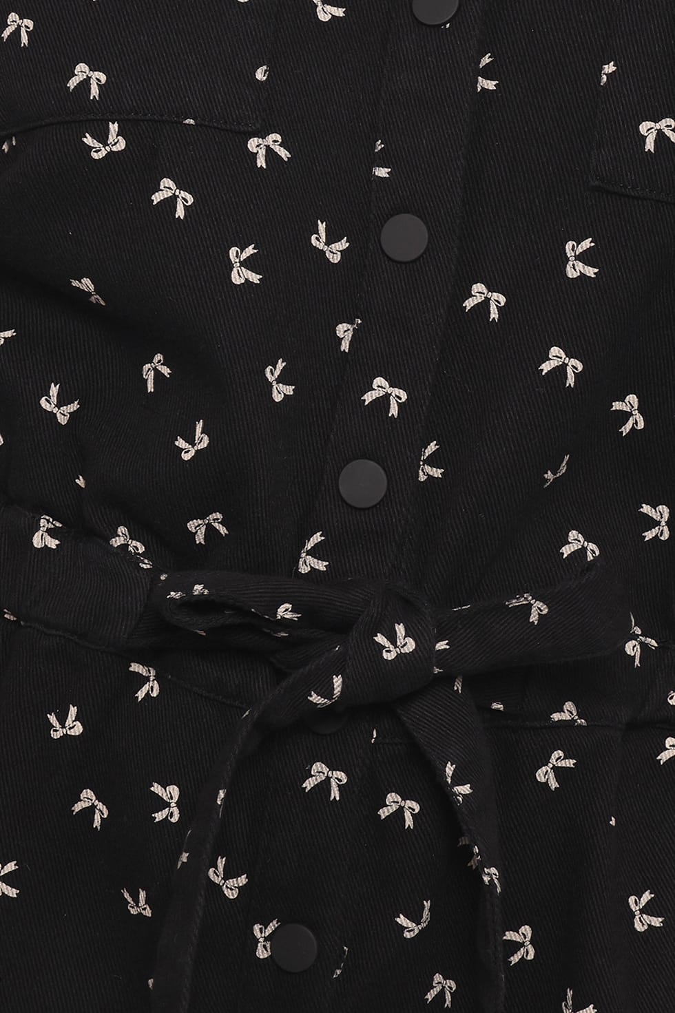 Niqui Long Sleeve Romper in Black Cream – view 6 of 6