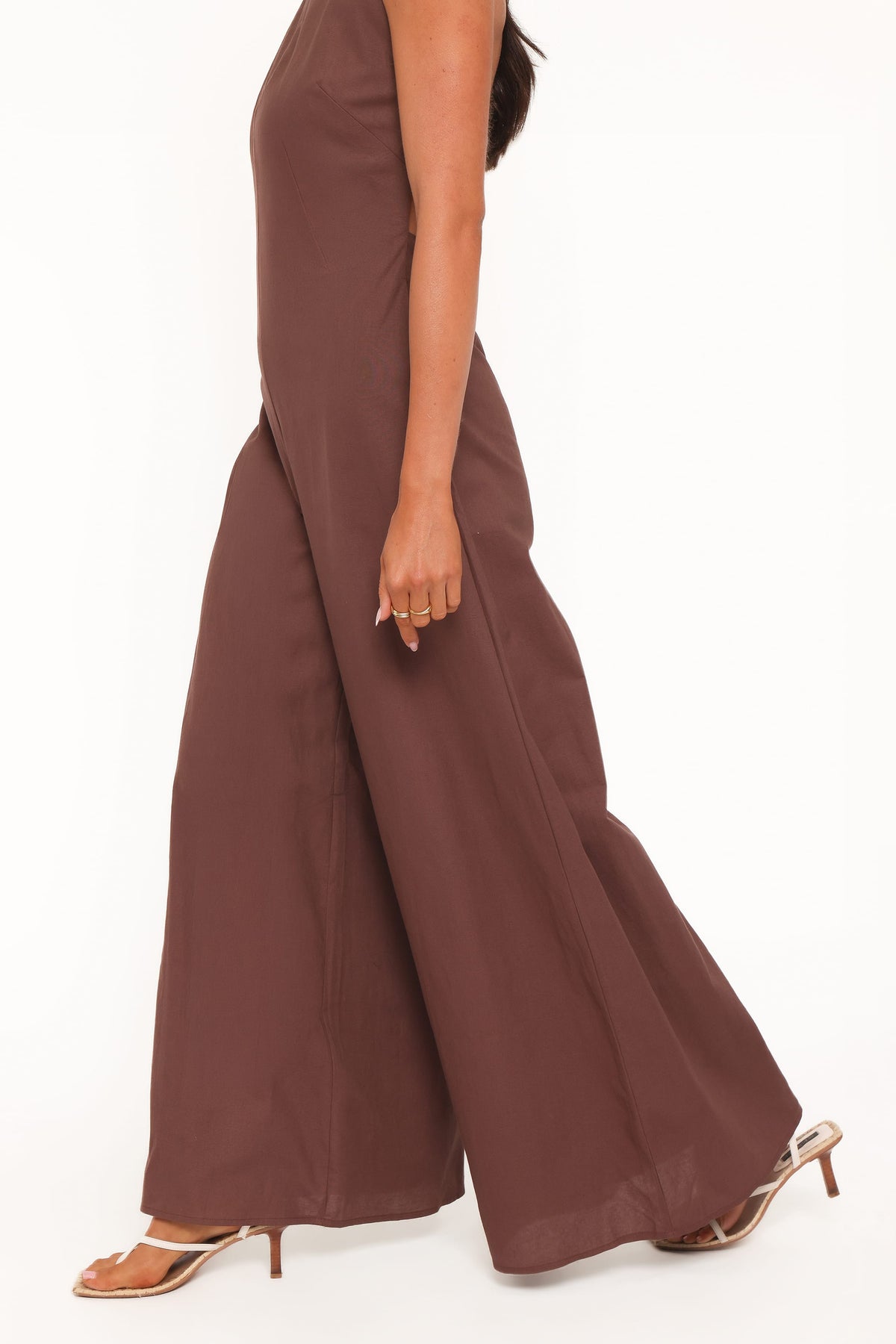 Ophilia Open Back Jumpsuit in Dark Brown – view 6 of 8