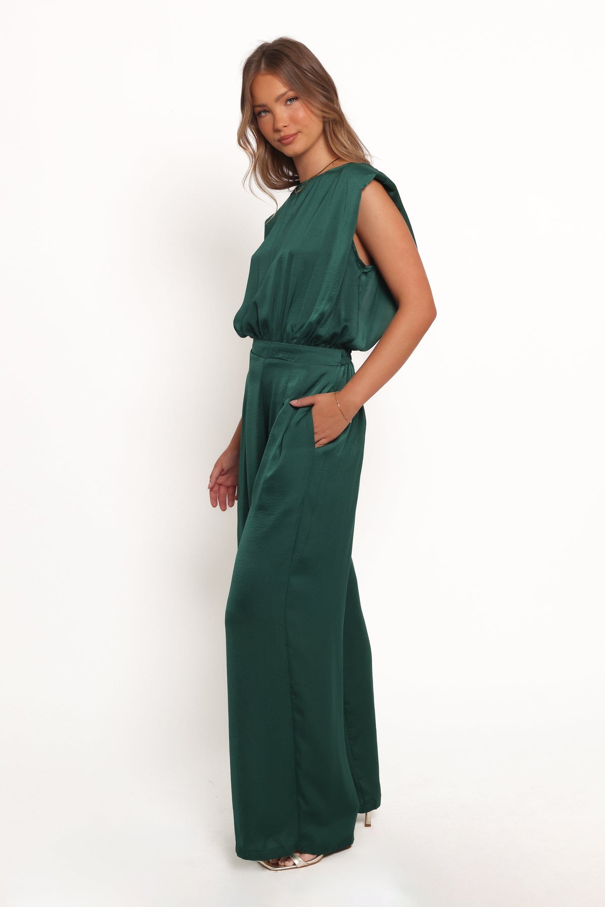 Rema Jumpsuit in Dark Green – view 3 of 7