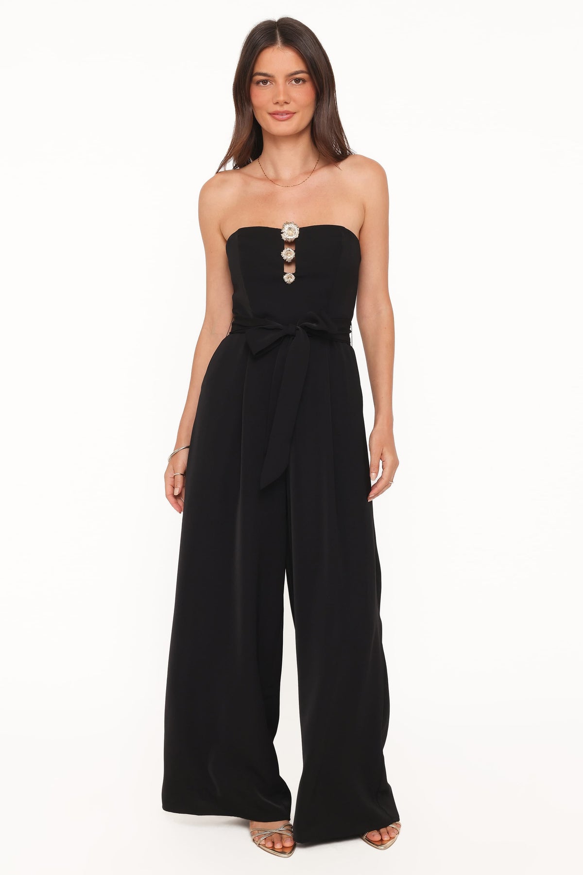 Rois Strapless Jumpsuit in Black – view 1 of 6