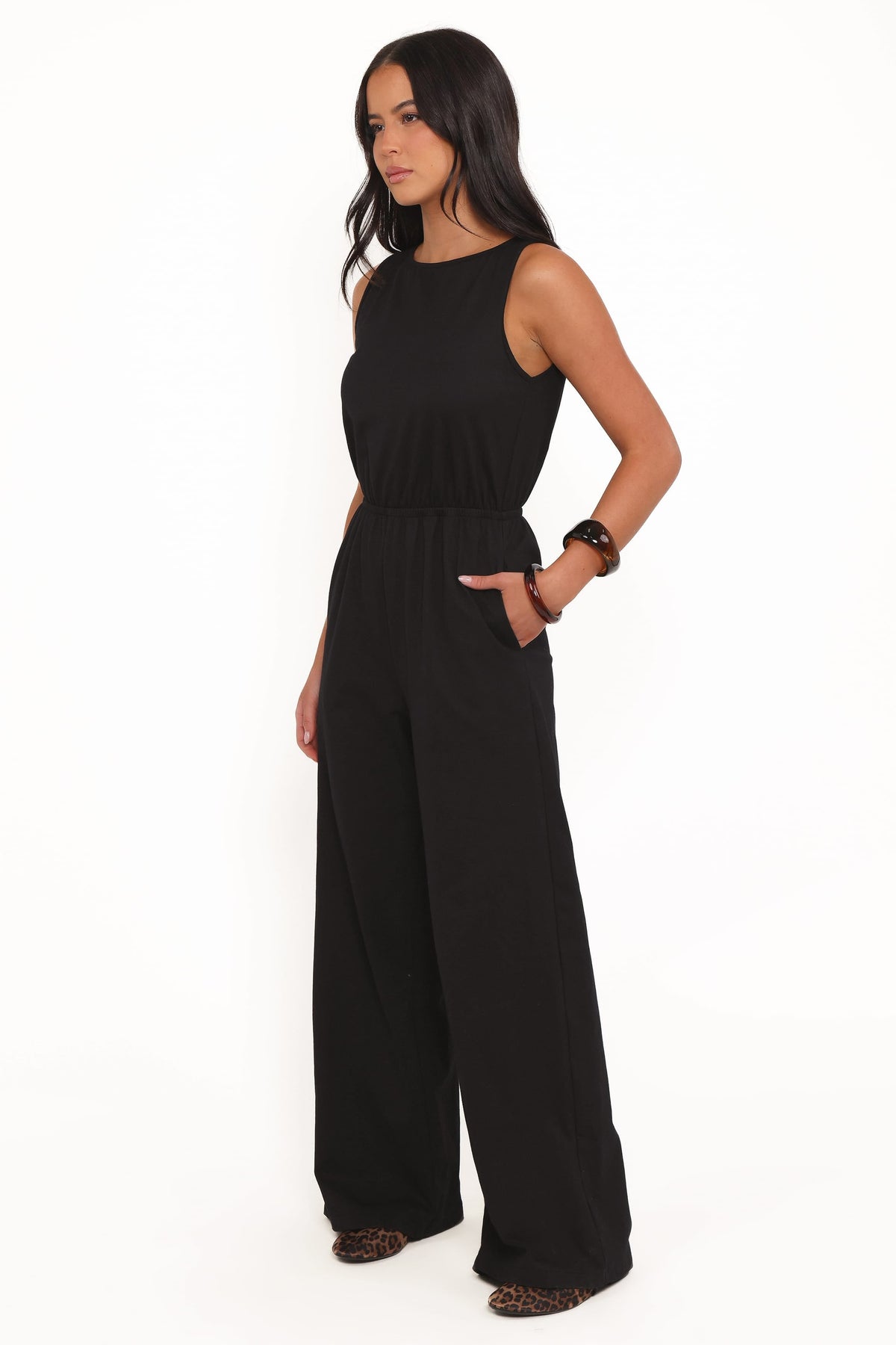 Sansa Stretch Jumpsuit in Black – view 3 of 6