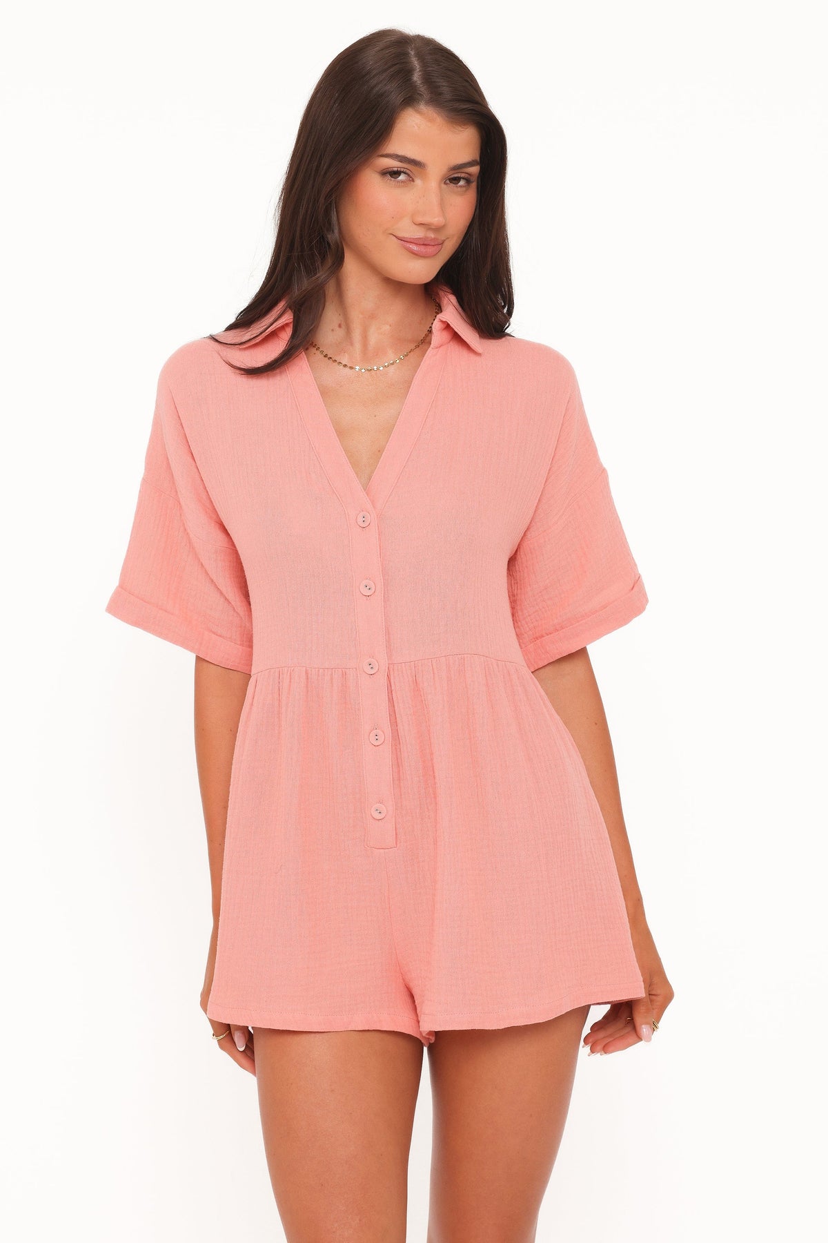 Winny Romper in Orange Sherbet – view 2 of 7
