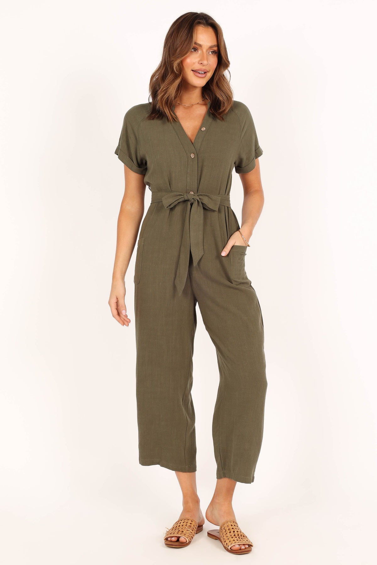 Archie Jumpsuit in Olive – view 2 of 8
